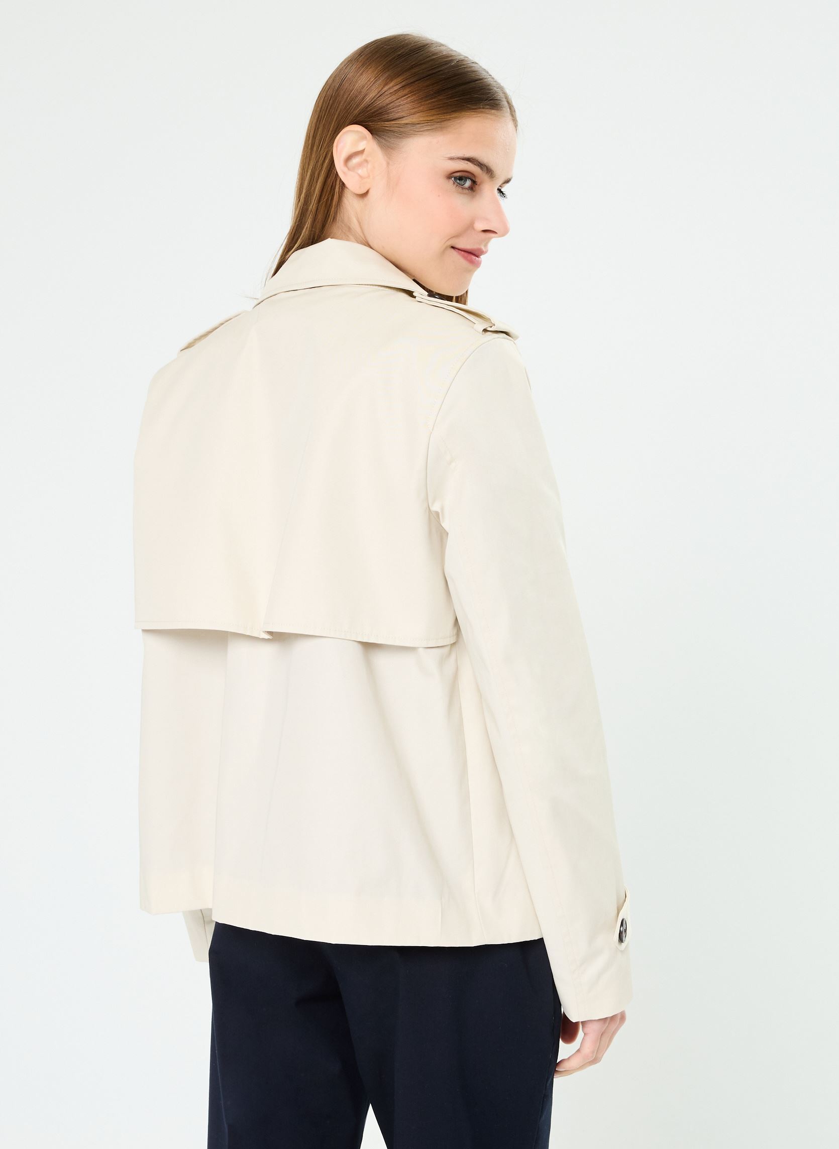 Vestes Cotton Sb Short Tren WW0WW42572 femme beige Tommy Hilfiger Vestes Cotton Sb Short Tren WW0WW42572 femme beige DESERT SAND DUNE