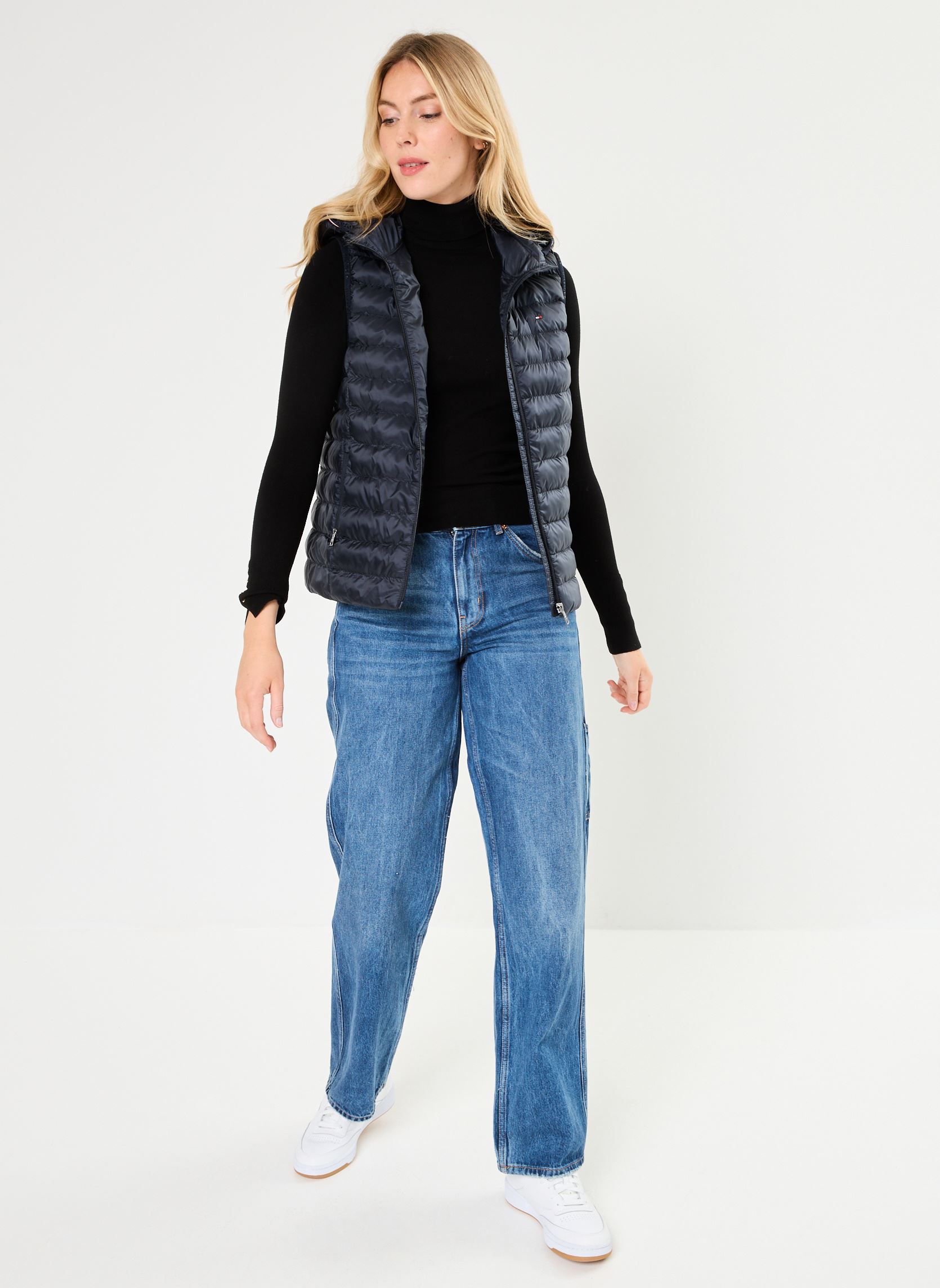 Doudounes sans manches Lw Padded Global Str WW0WW42051 femme bleu Tommy Hilfiger Doudounes sans manches Lw Padded Global Str WW0WW42051 femme bleu DESERT SKY