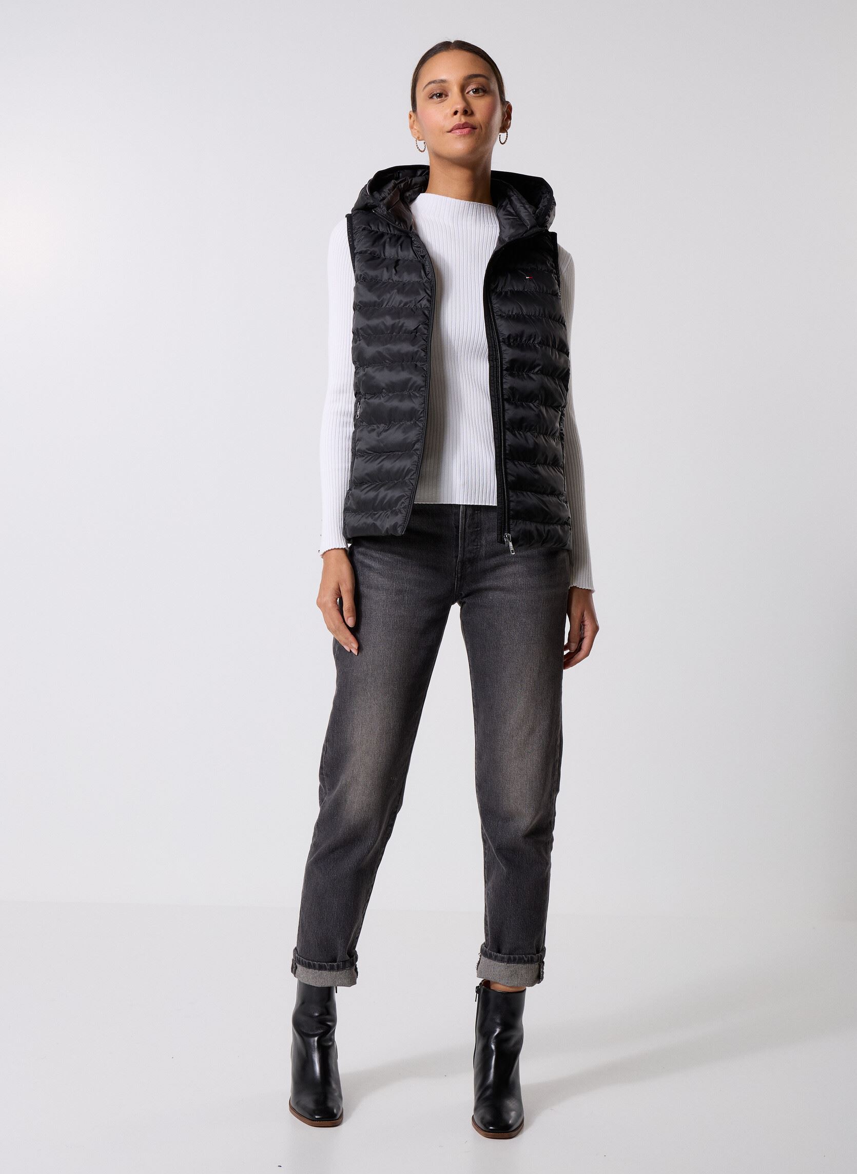 Doudounes sans manches Lw Padded Global Str WW0WW42051 femme noir Tommy Hilfiger Doudounes sans manches Lw Padded Global Str WW0WW42051 femme noir Black