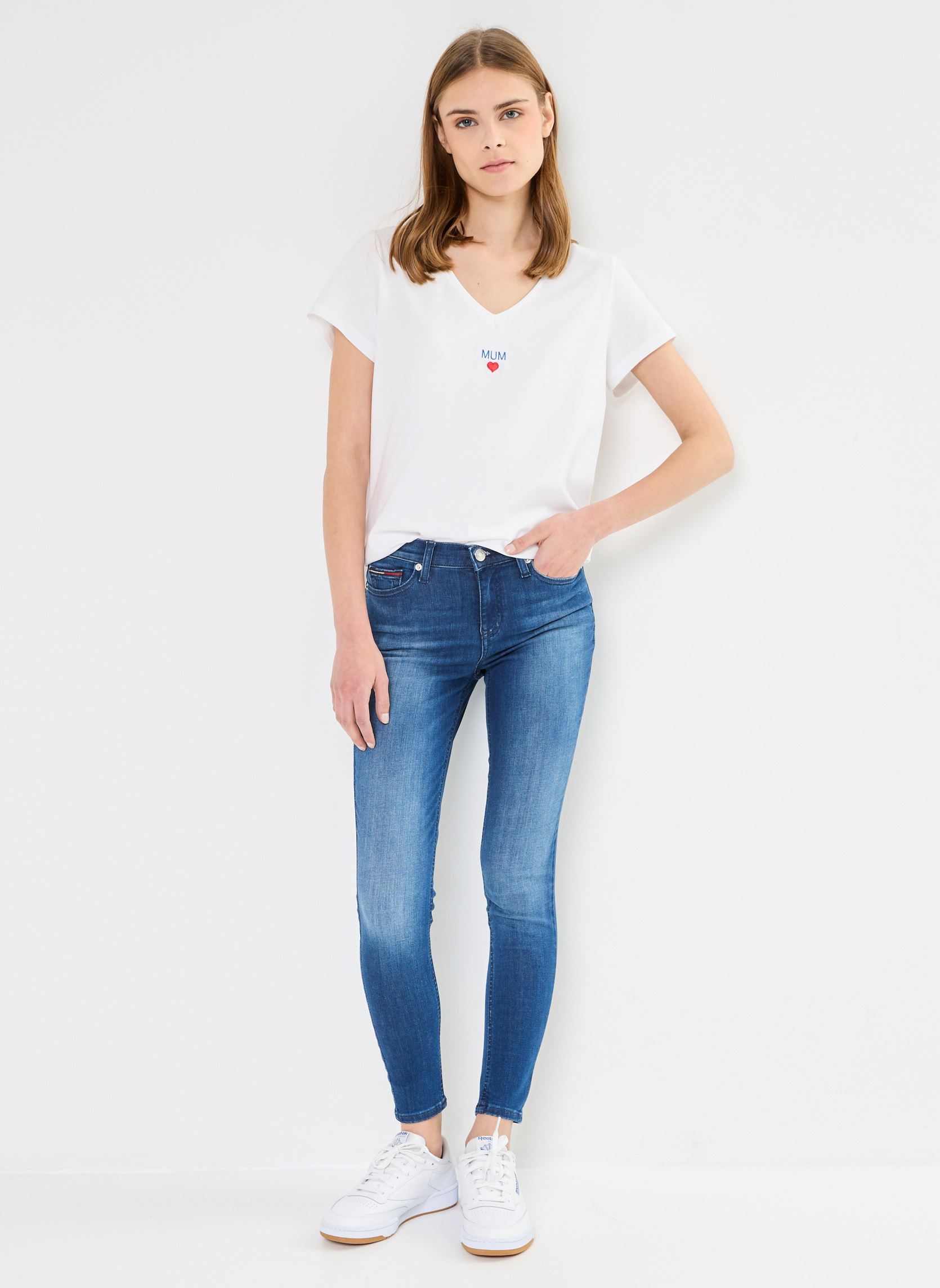 Jeans slim e skinny Nora Mr Skny Nnmbs DW0DW09213 donna blu Tommy Jeans Jeans slim e skinny Nora Mr Skny Nnmbs DW0DW09213 donna blu NEW NICEVILLE MID BLUE STRETCH