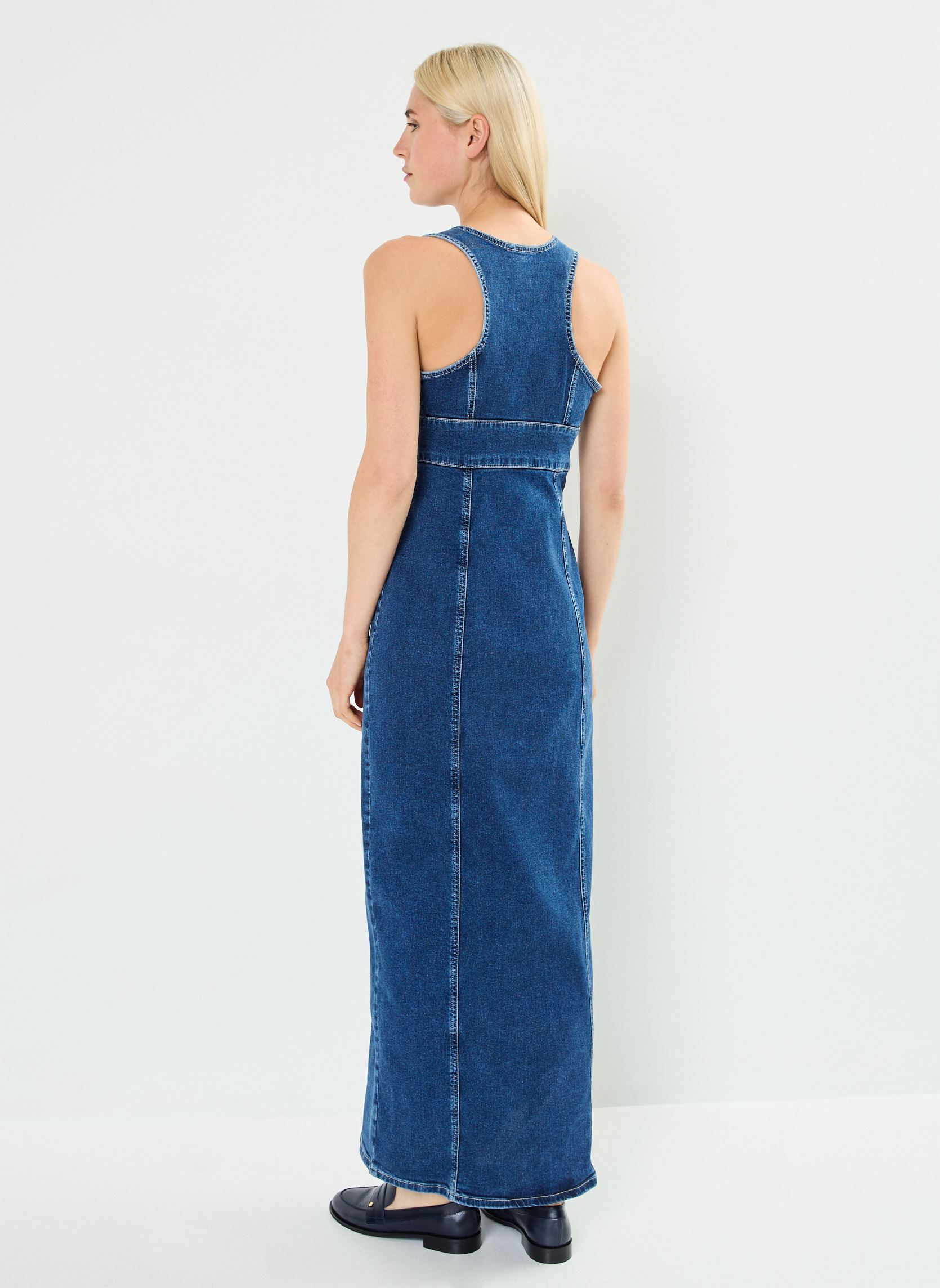 Robes longues Maxi Dress Button Th DW0DW18213 femme bleu Tommy Jeans Robes longues Maxi Dress Button Th DW0DW18213 femme bleu DENIM MEDIUM
