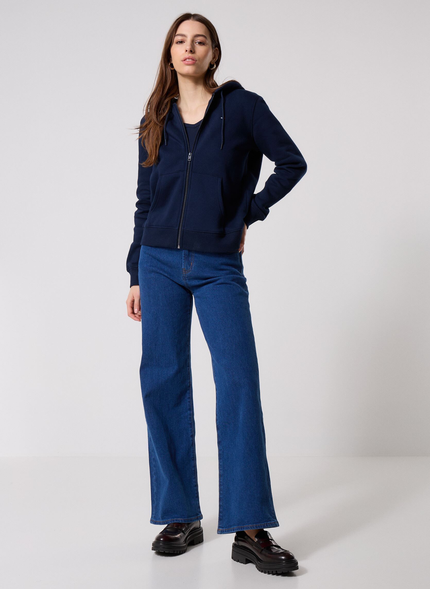Sweaters met rits Tjw Reg S Flag Zip T DW0DW19729 dames blauw Tommy Jeans Sweaters met rits Tjw Reg S Flag Zip T DW0DW19729 dames blauw DARK NIGHT NAVY