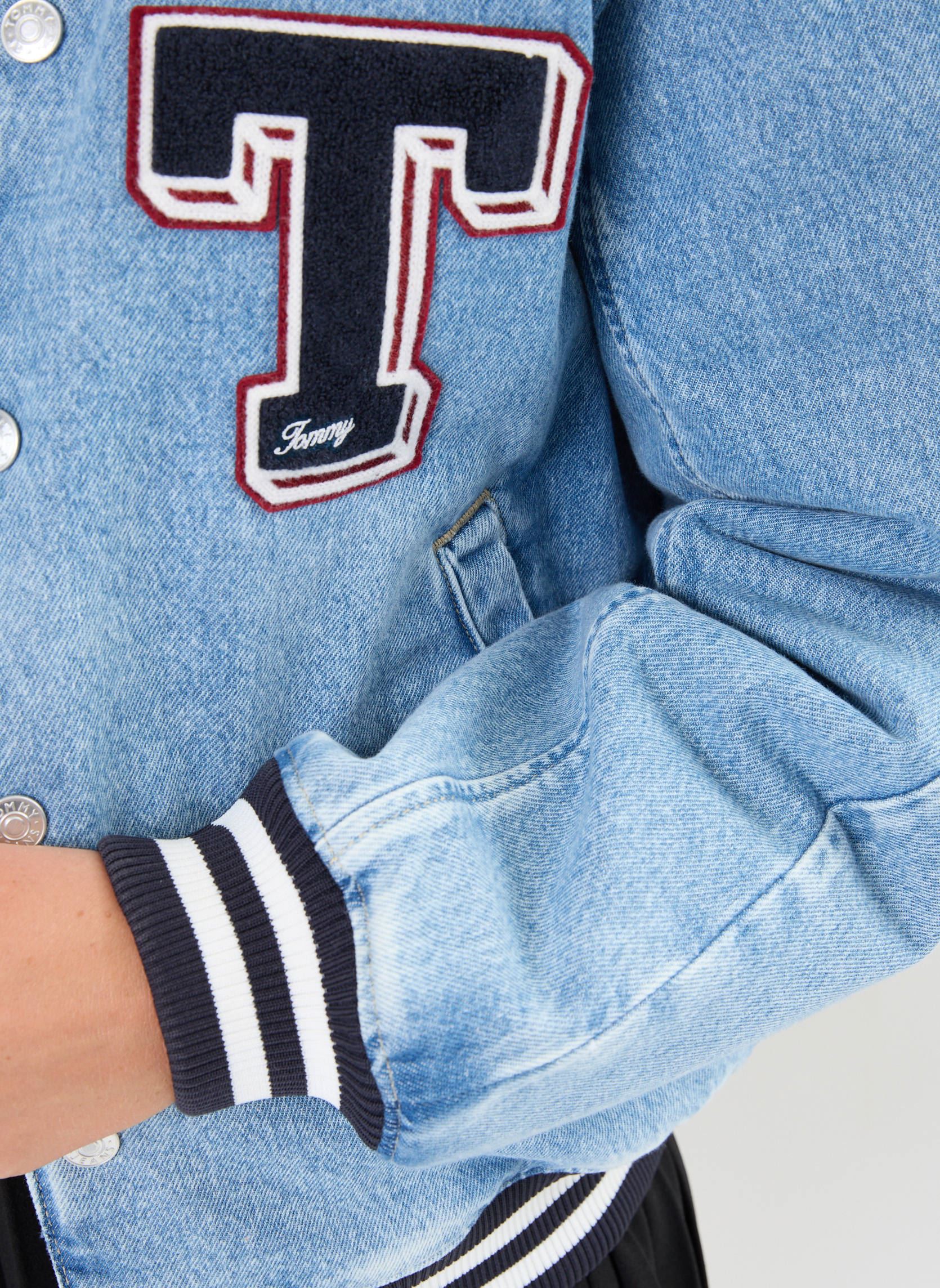 Giubbotti Letterman Denim Jack DW0DW18202 donna blu Tommy Jeans Giubbotti Letterman Denim Jack DW0DW18202 donna blu DENIM LIGHT
