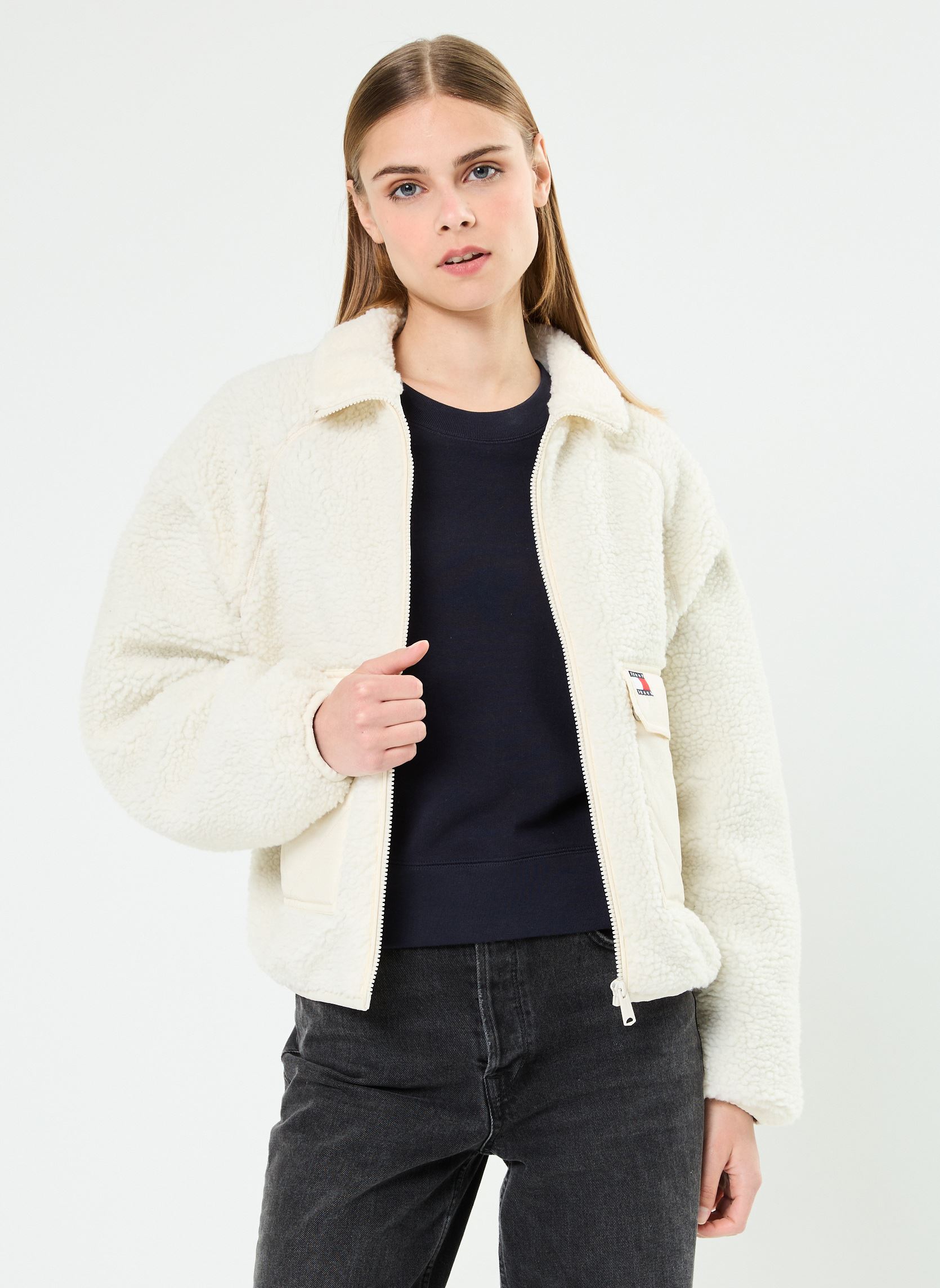 Vêtements Tommy Jeans Tjw Crp Teddy Mix Cl DW0DW18303 pour Accessoires