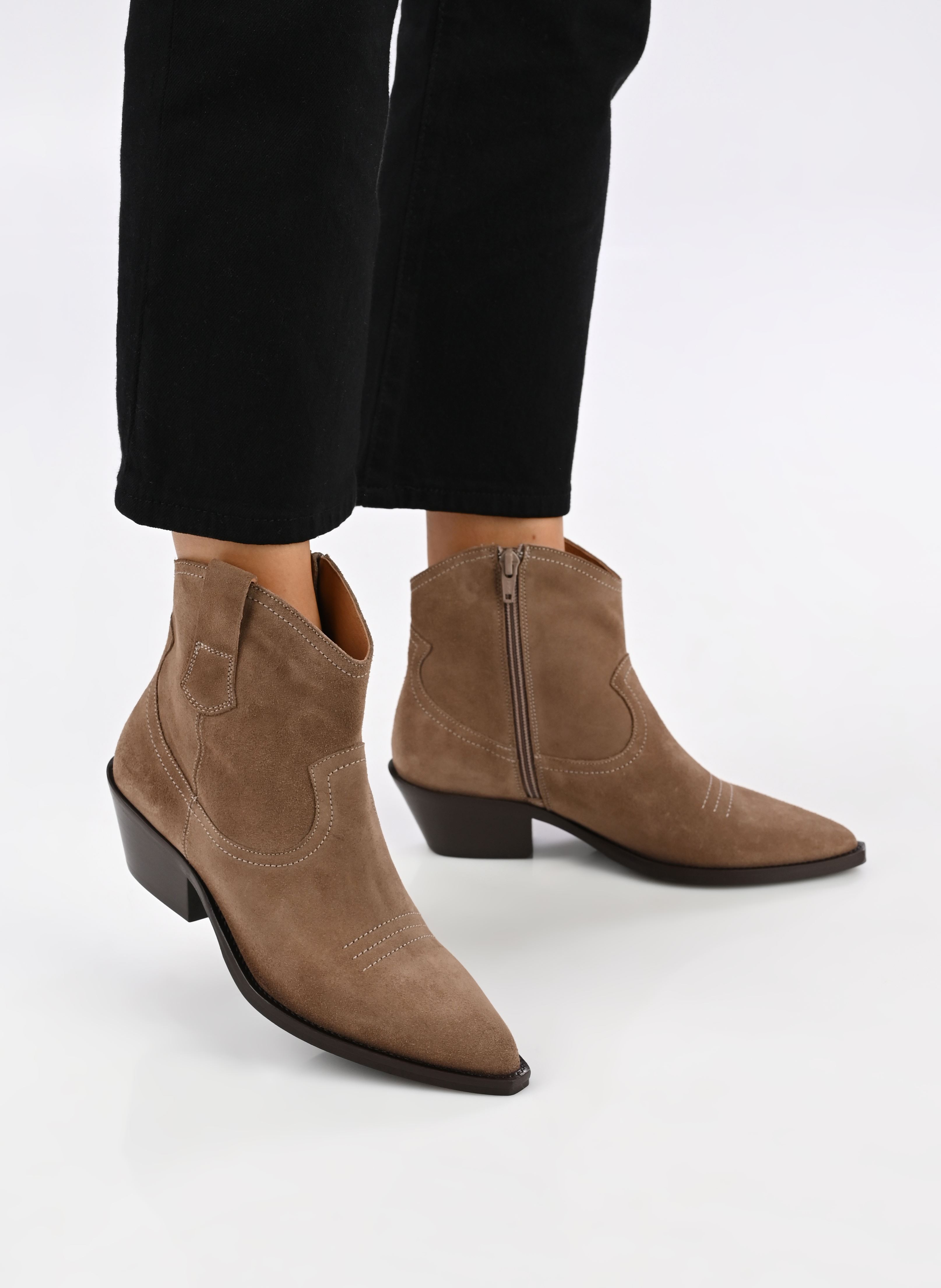 Bottines santiags Esila femme marron Georgia Rose Bottines santiags Esila femme marron TAUPE