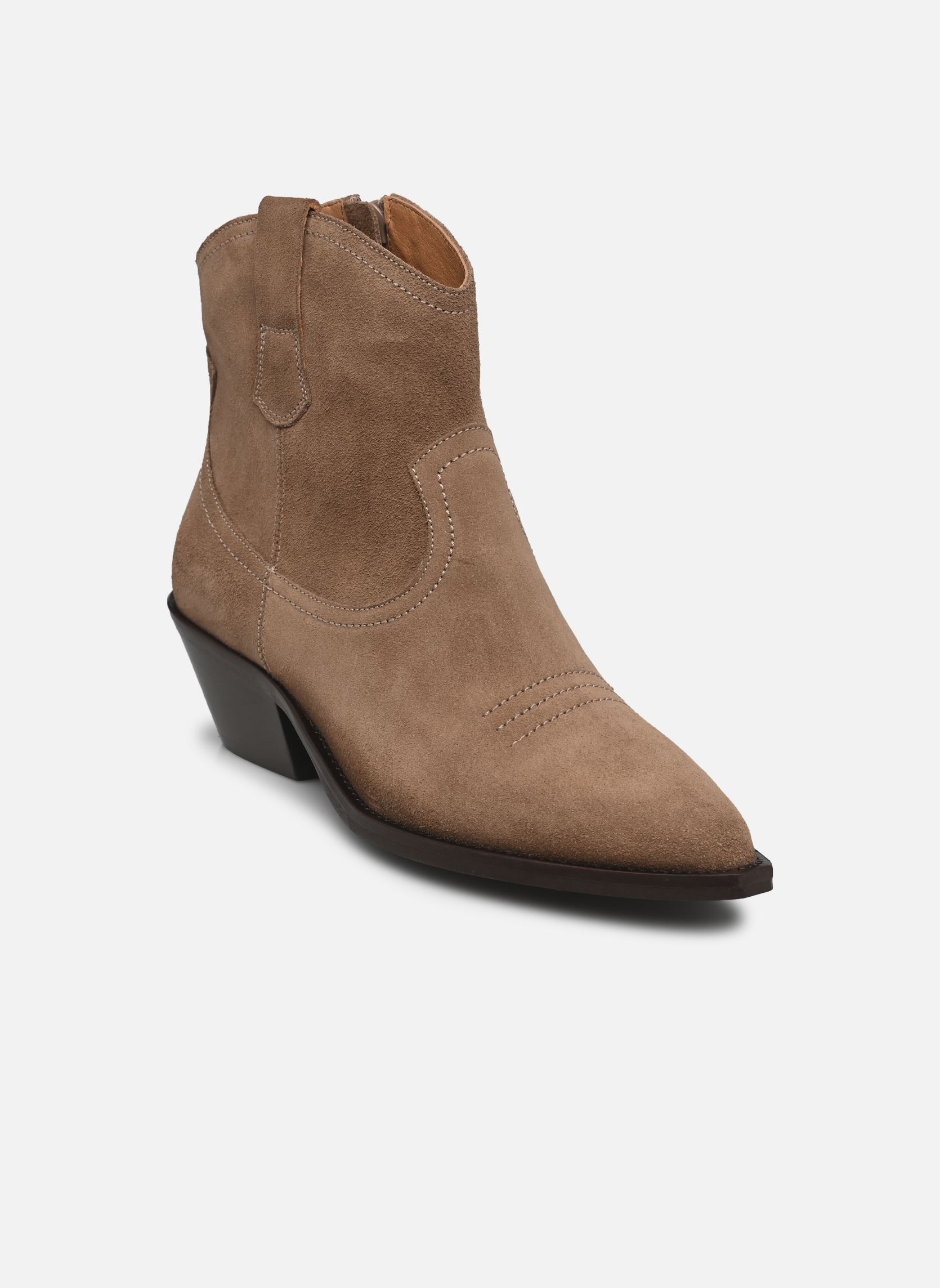 Bottines santiags Esila femme marron Georgia Rose Bottines santiags Esila femme marron TAUPE