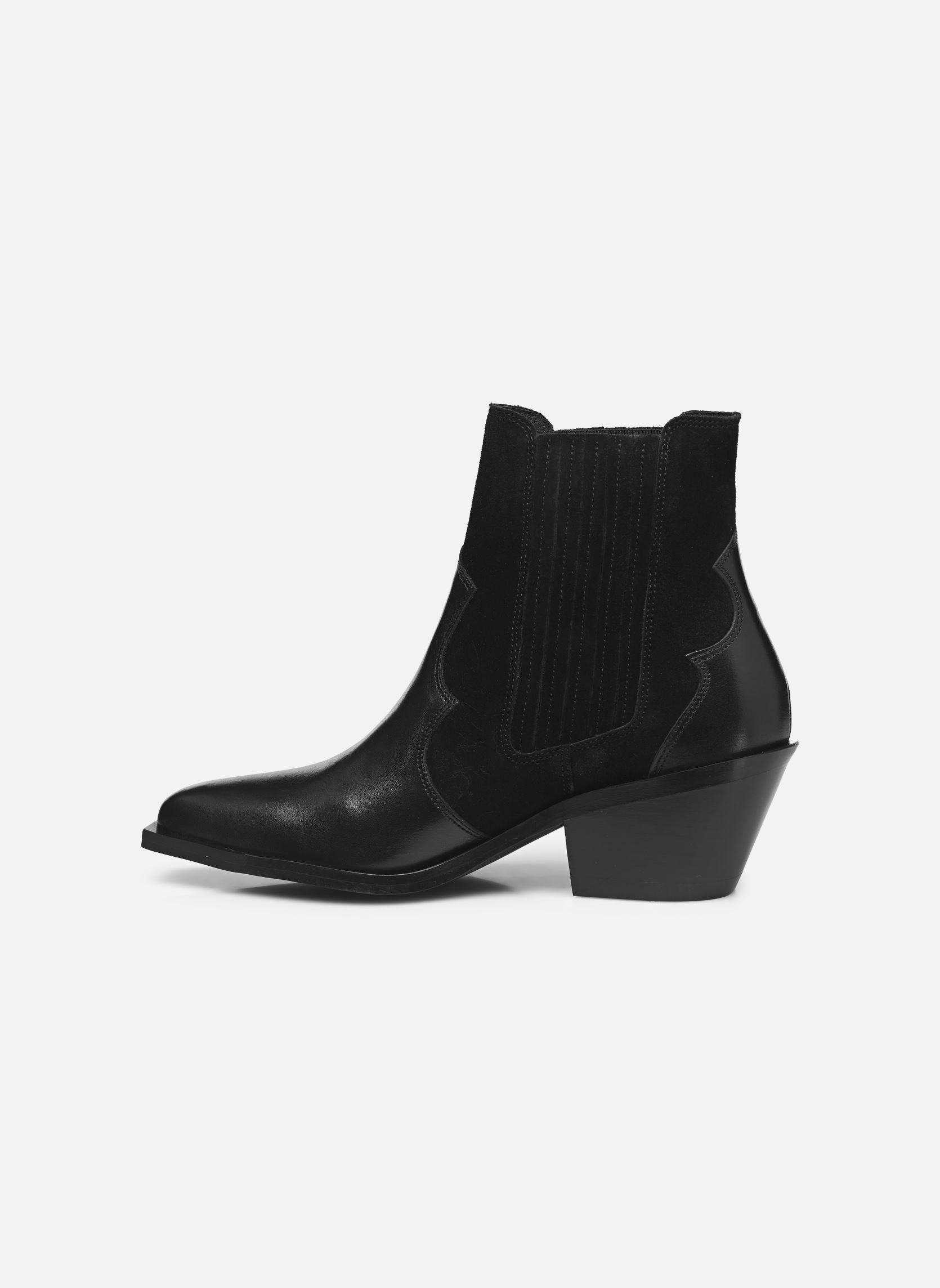 Cowboy-Stiefeletten Georgia Western damen schwarz Georgia Rose Cowboy-Stiefeletten Georgia Western damen schwarz NOIR