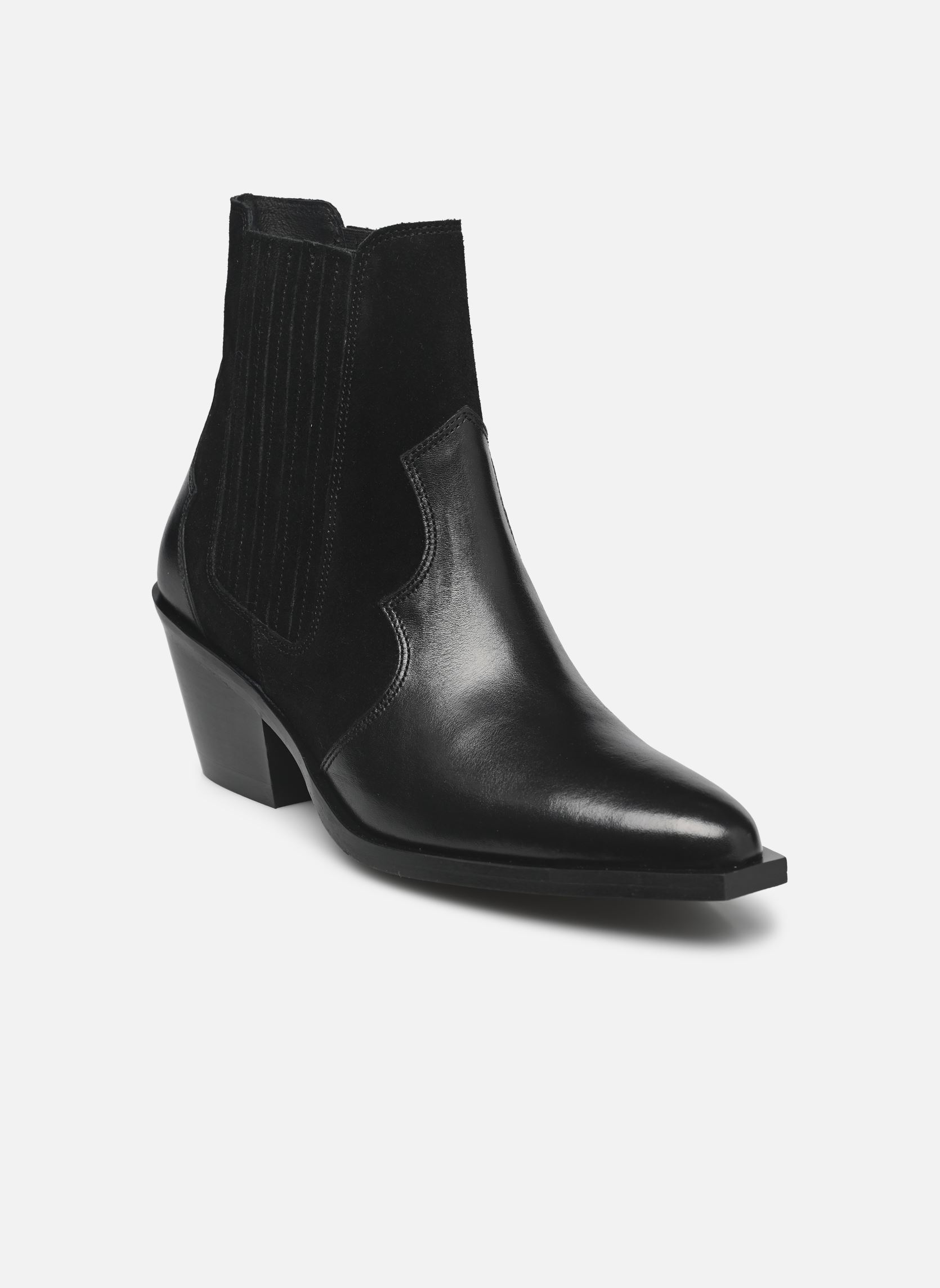 Cowboy-Stiefeletten Georgia Western damen schwarz Georgia Rose Cowboy-Stiefeletten Georgia Western damen schwarz NOIR
