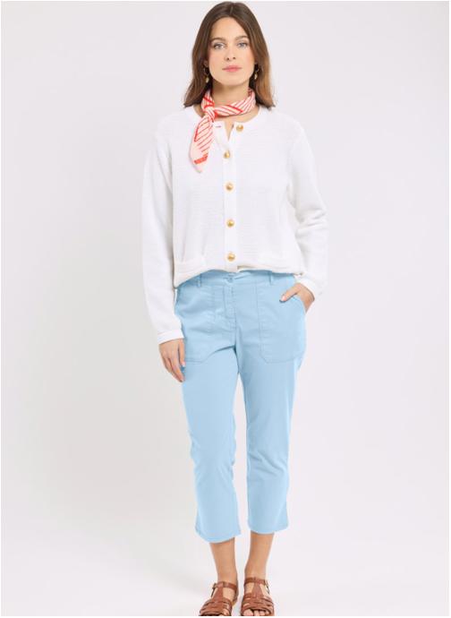 Armor Lux Pantalons droit Corsaire 78927 placid blue femme bleu
