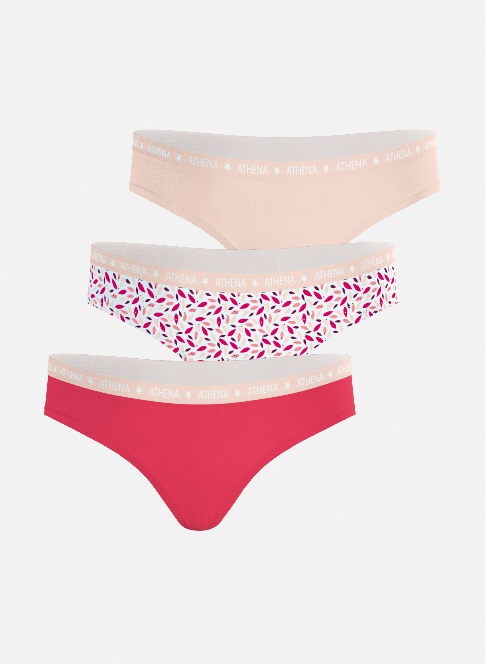 ATHENA Lot De 2 Slips Fille Coton Bio Noir Fille Noir-noir