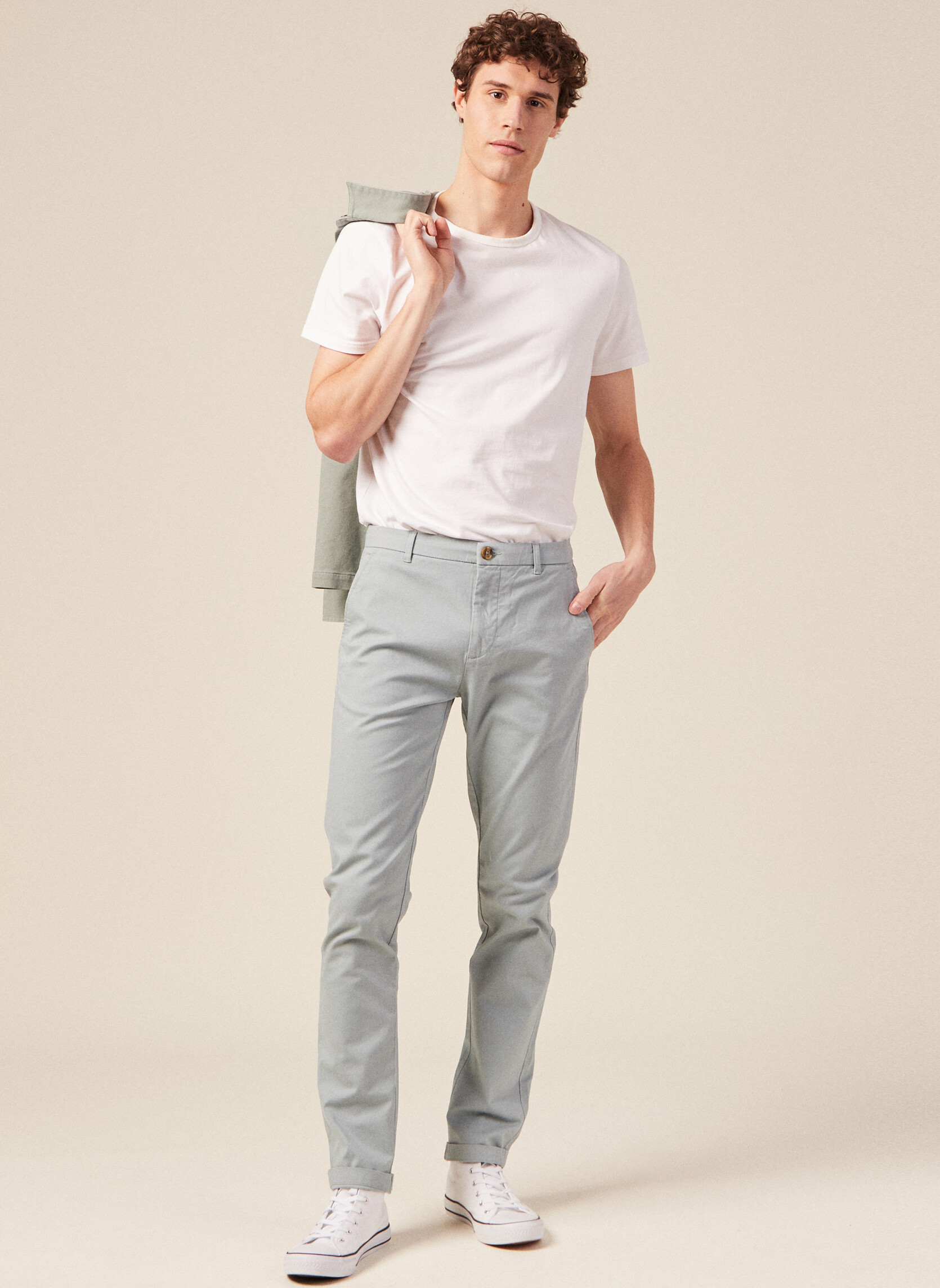 Pantalons droits SADAOCHIN2H homme bleu Bonobo Pantalons droits SADAOCHIN2H homme bleu Bleu clair