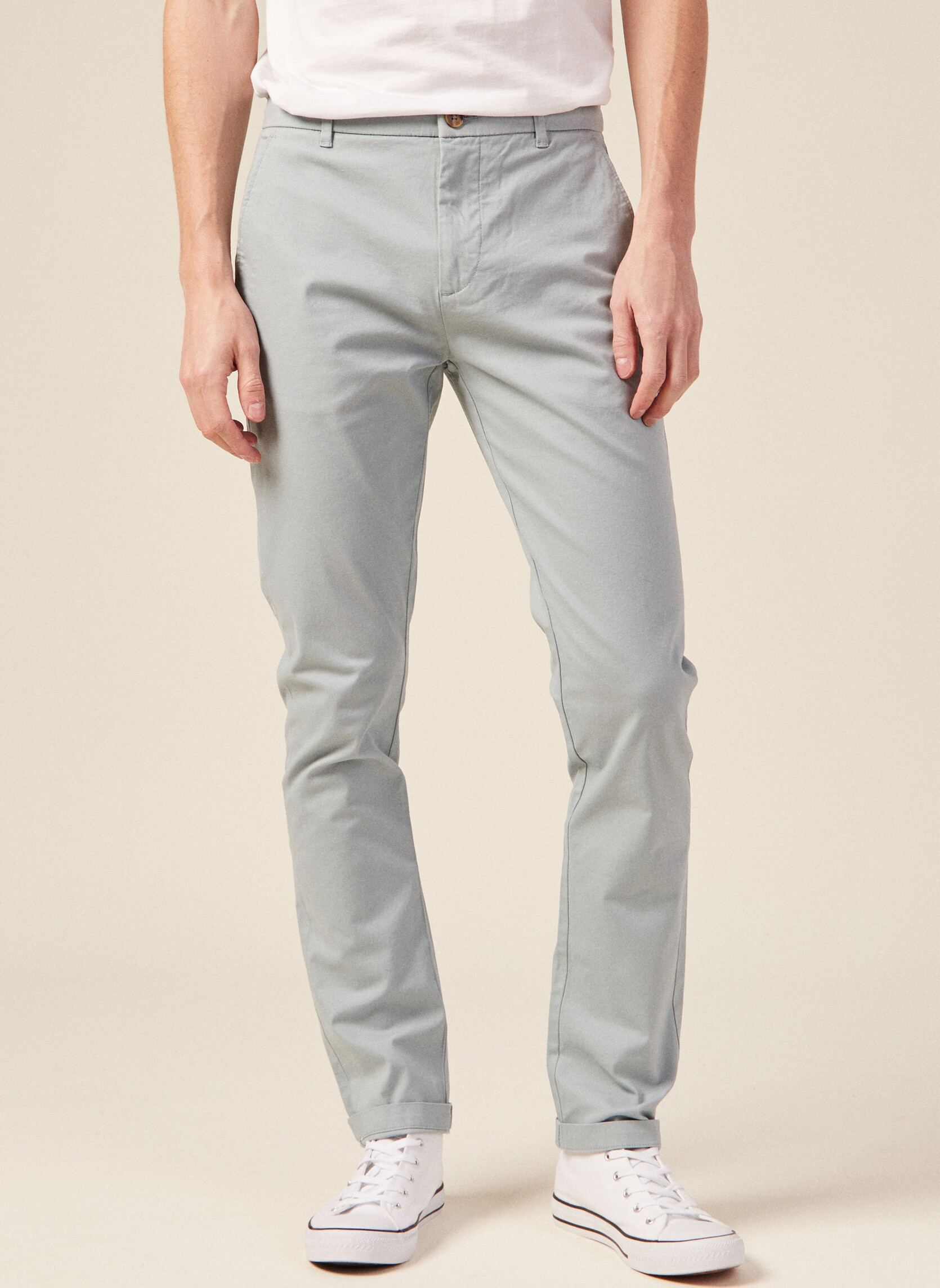 Pantalons droits SADAOCHIN2H homme bleu Bonobo Pantalons droits SADAOCHIN2H homme bleu Bleu clair