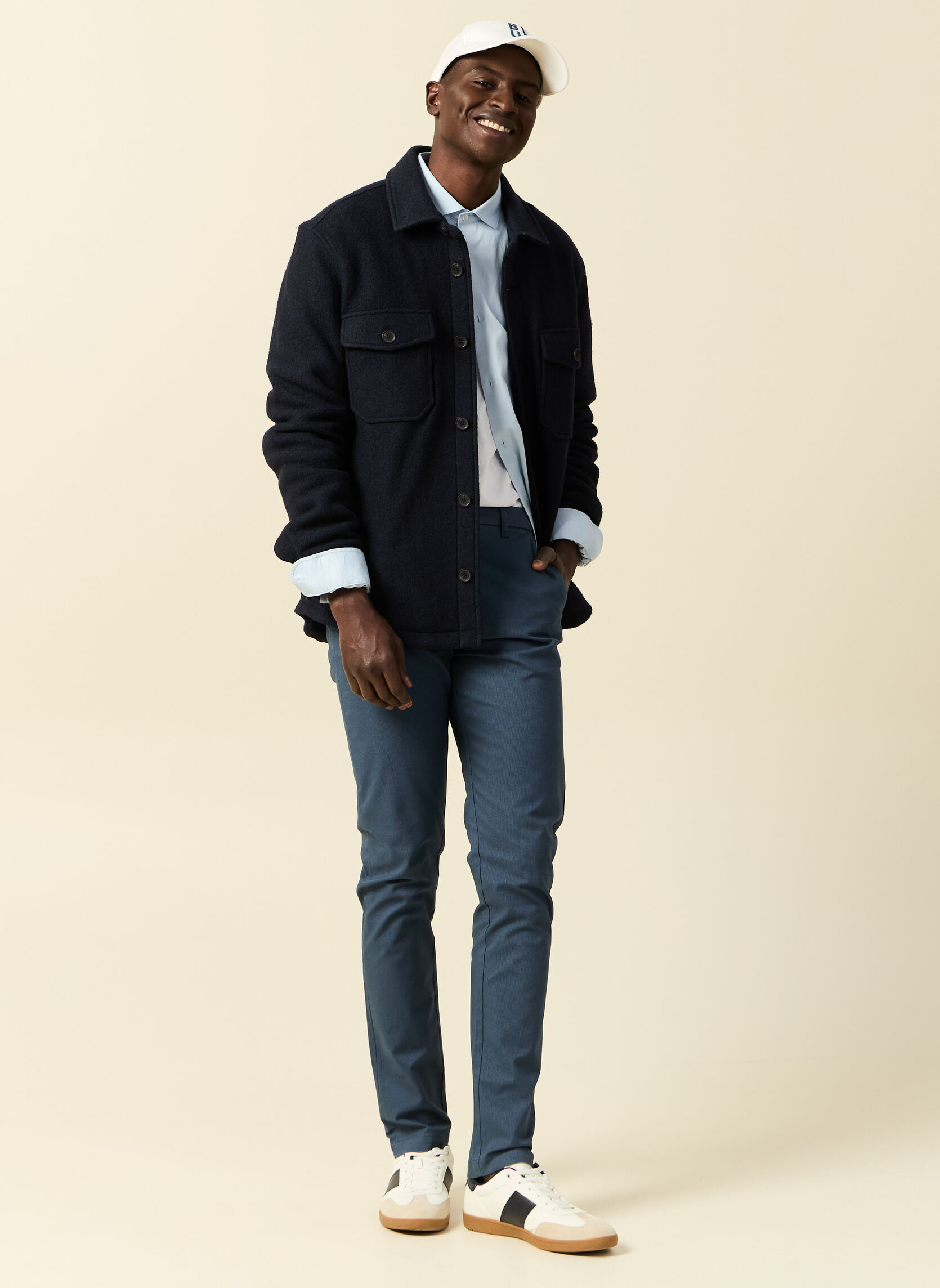 Pantalons droits SADAOCHIN2H homme bleu Bonobo Pantalons droits SADAOCHIN2H homme bleu Bleu