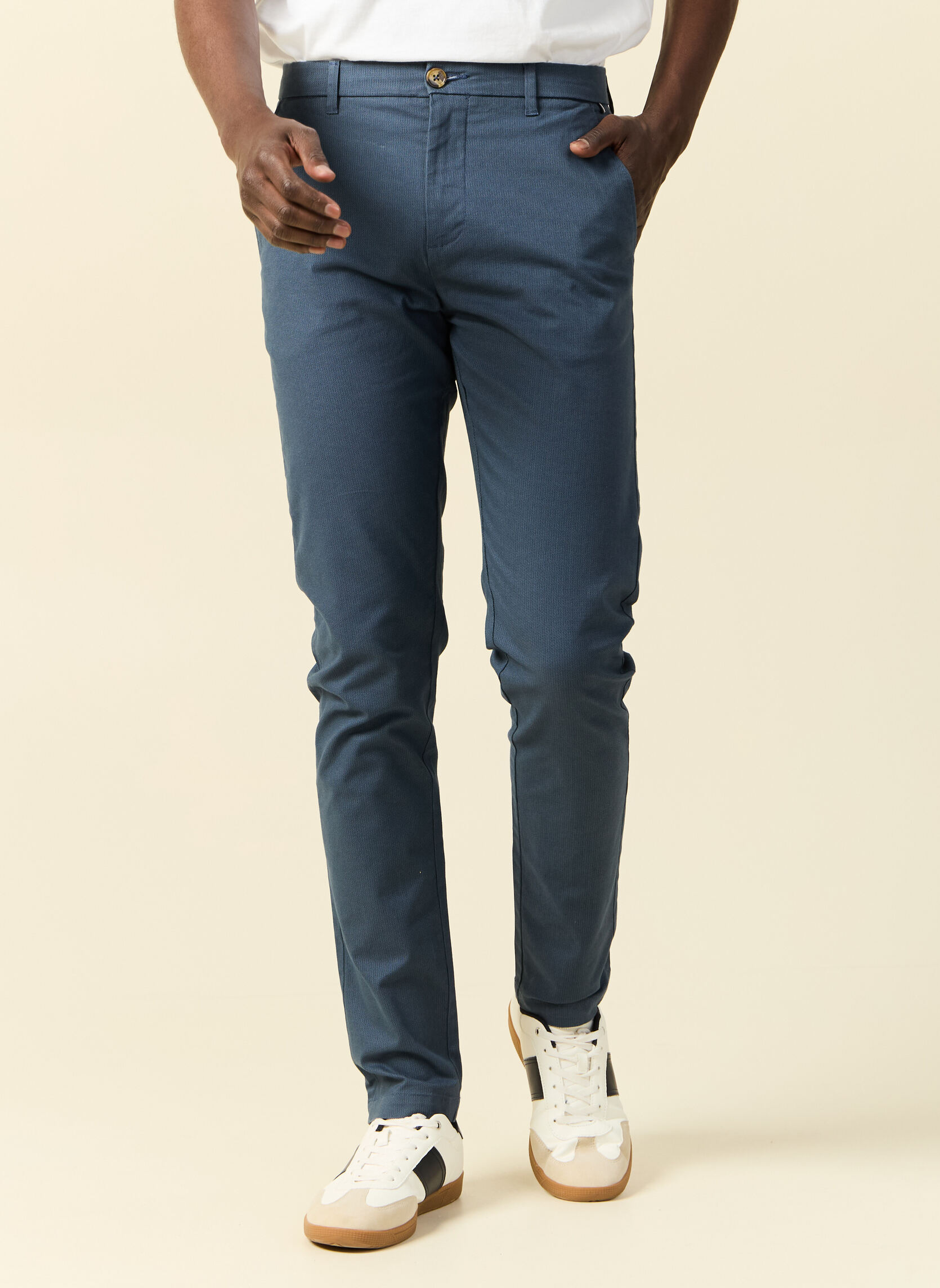 Pantalons droits SADAOCHIN2H homme bleu Bonobo Pantalons droits SADAOCHIN2H homme bleu Bleu