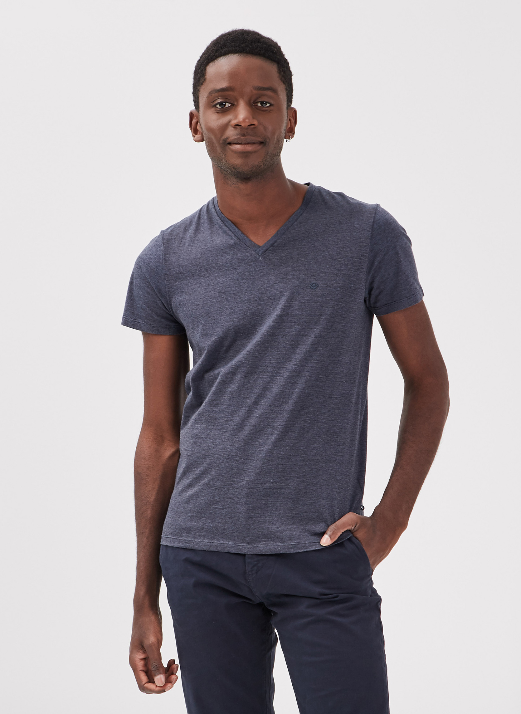 Tee-shirts NEWBLVH homme bleu Bonobo Tee-shirts NEWBLVH homme bleu Bleu foncé