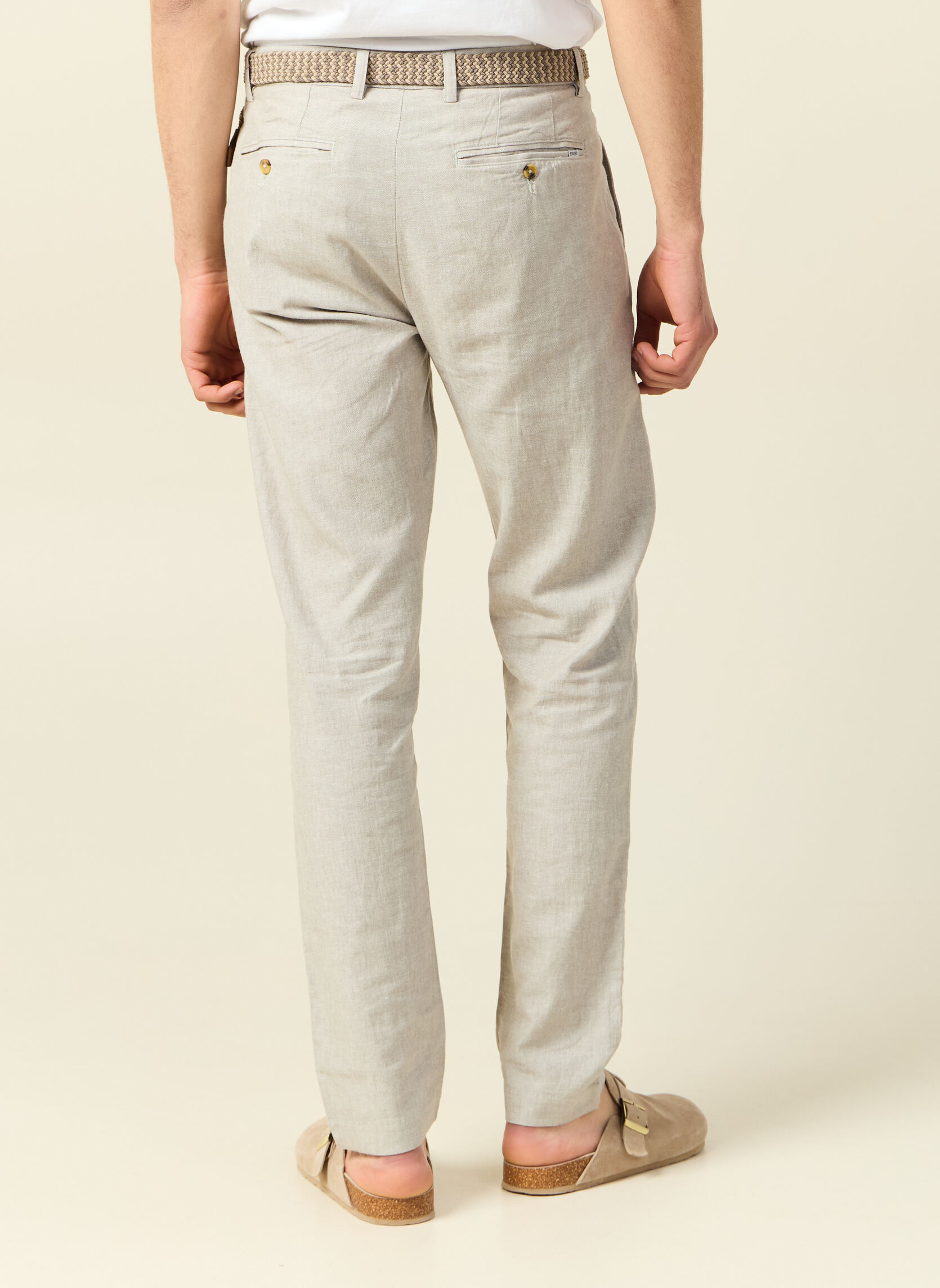 Pantalon chino slim gris foncé homme