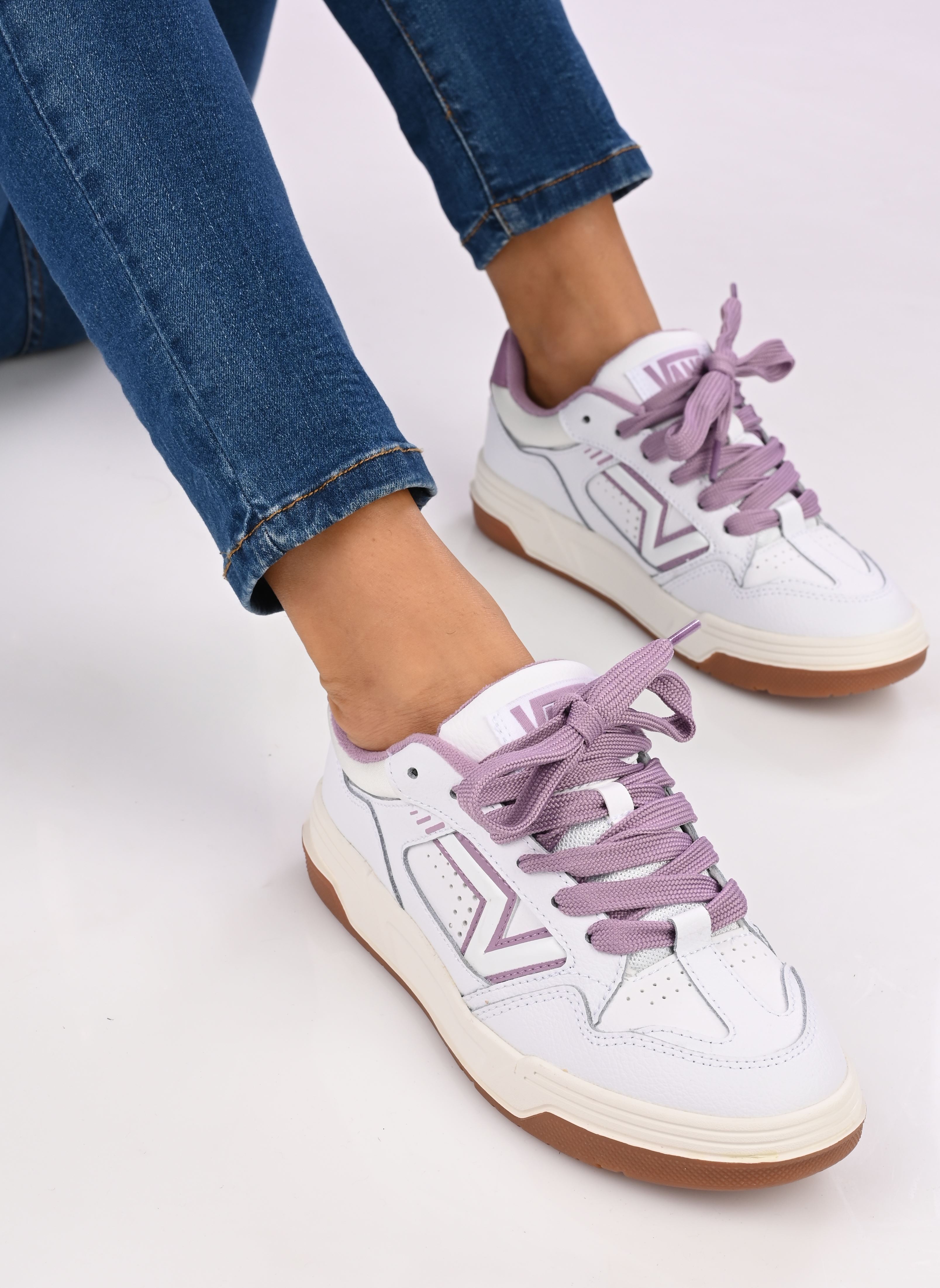 Baskets Upland femme blanc Vans Baskets Upland femme blanc VINTAGE LEATHER PURPLE