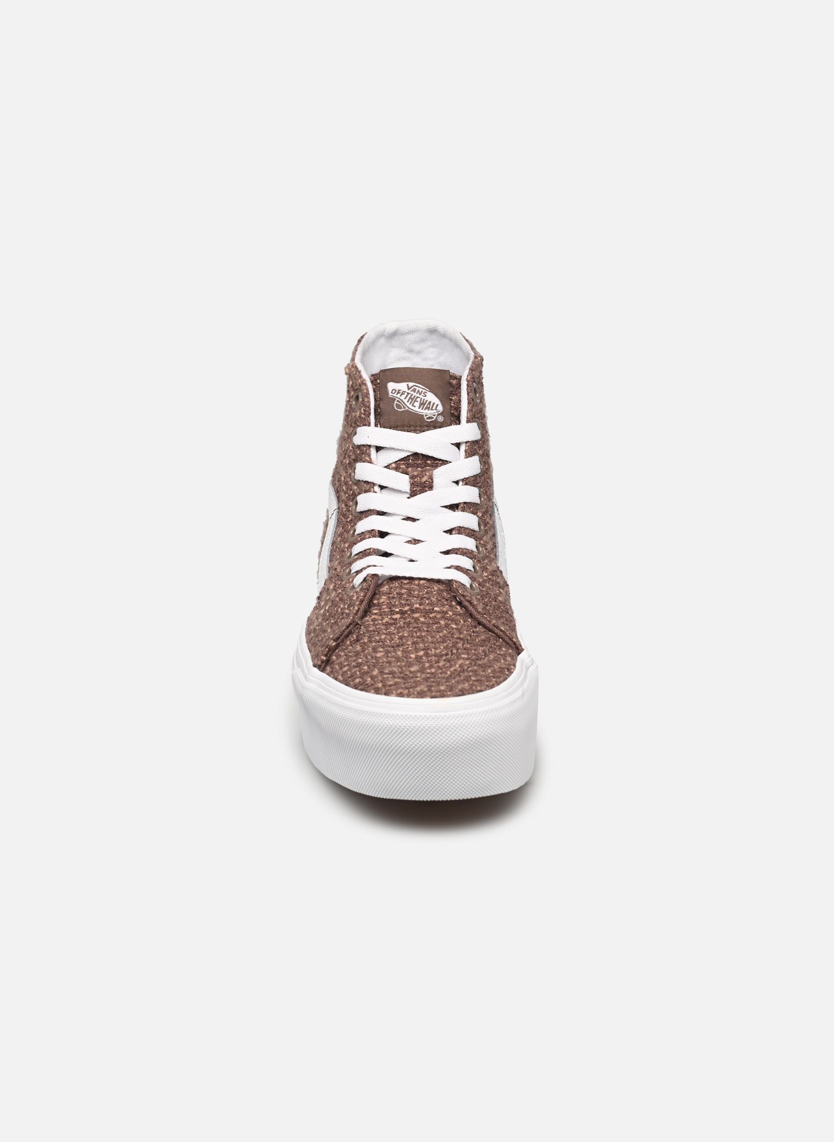 Baskets toile SK8-Hi Tapered Stackform femme marron Vans Baskets toile SK8-Hi Tapered Stackform femme marron TWEED TAUPE