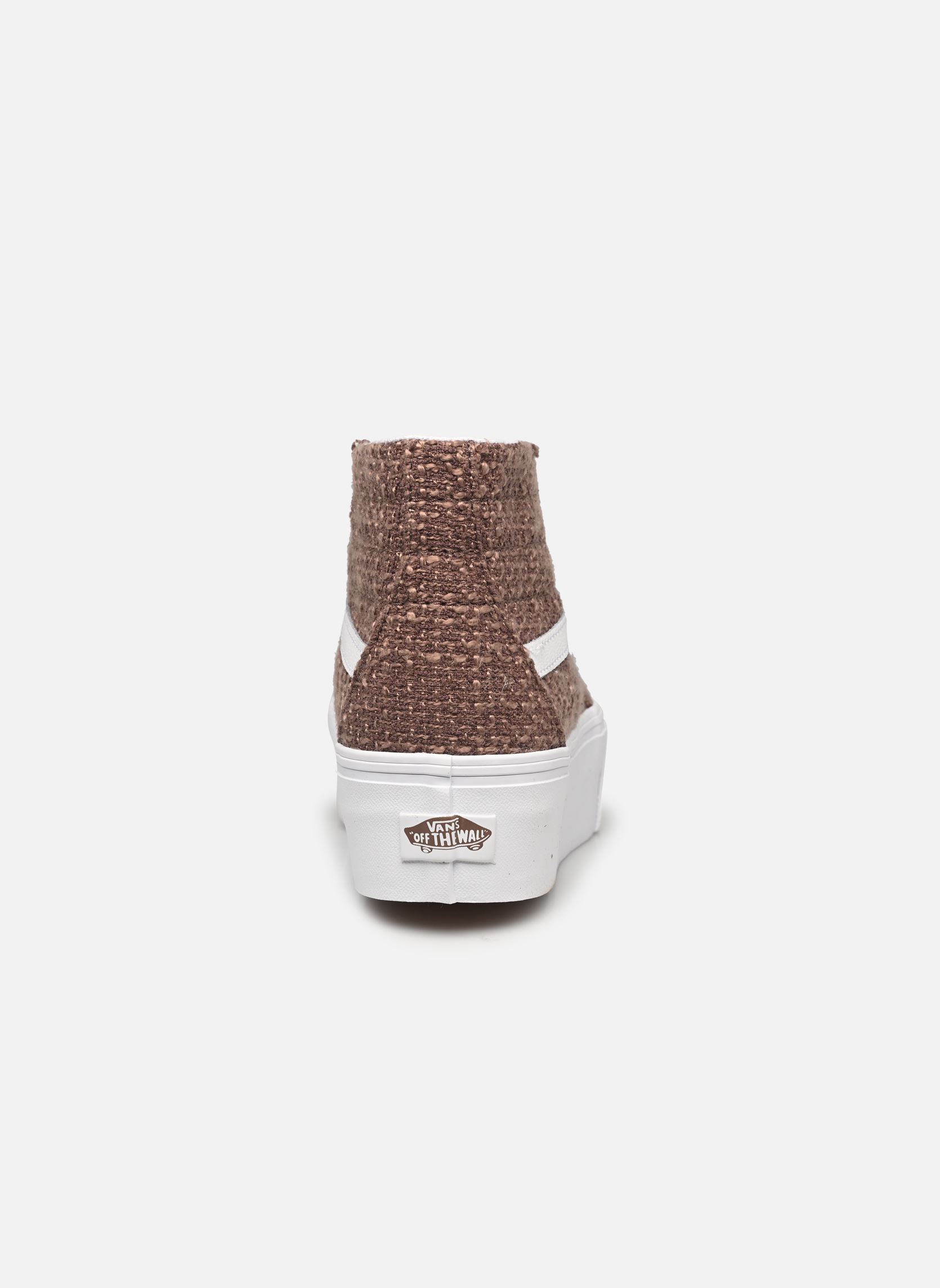 Baskets toile SK8-Hi Tapered Stackform femme marron Vans Baskets toile SK8-Hi Tapered Stackform femme marron TWEED TAUPE
