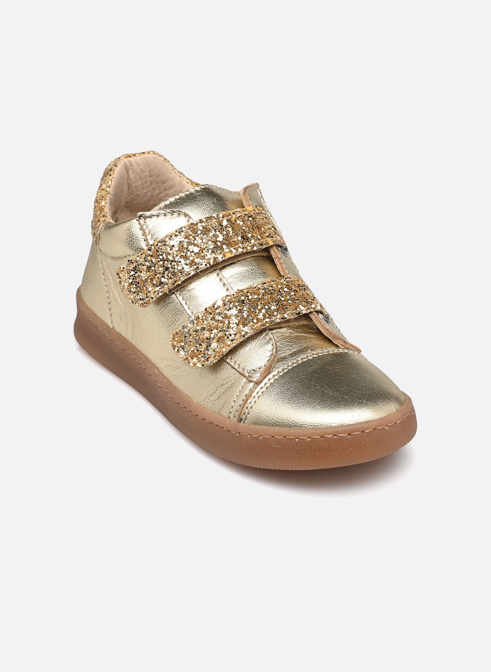 Baskets TIBLISS fille or et bronze Rose et Martin Baskets TIBLISS fille or et bronze Doré