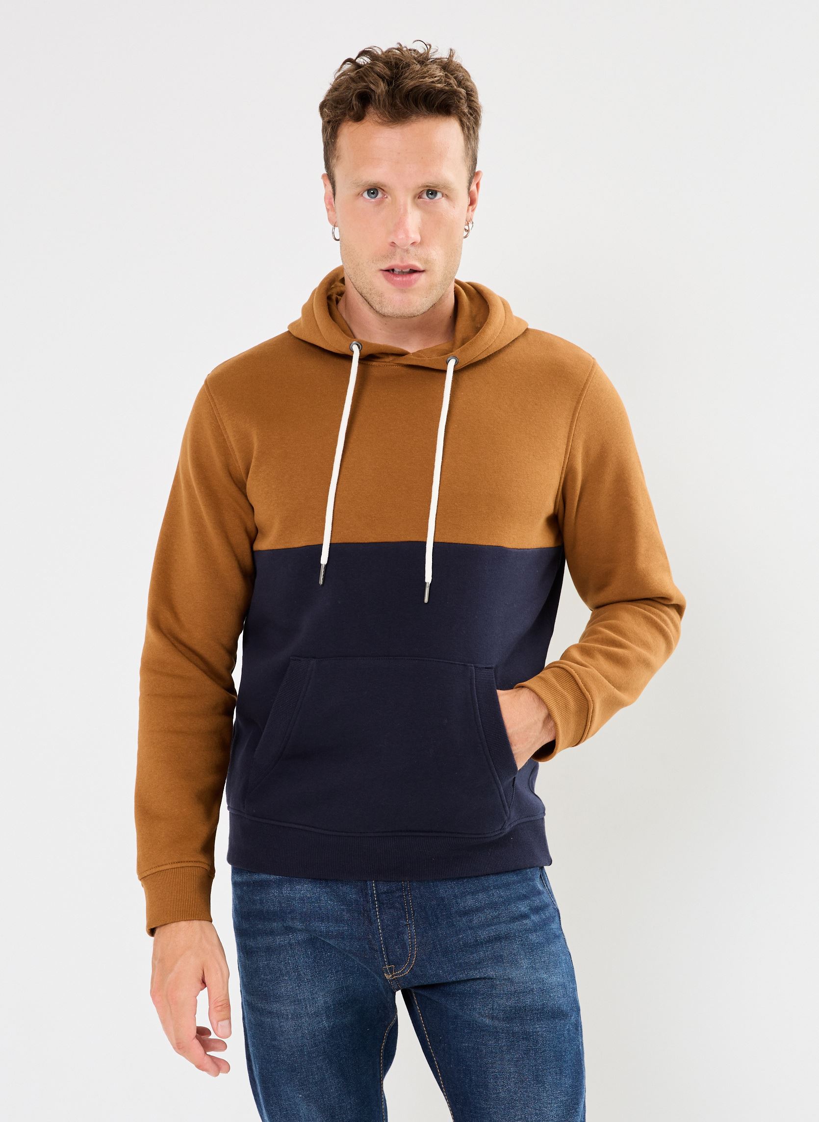 Sweats à capuche MARCO sweat homme marron Marvin&Co Sweats à capuche MARCO sweat homme marron RUBBER