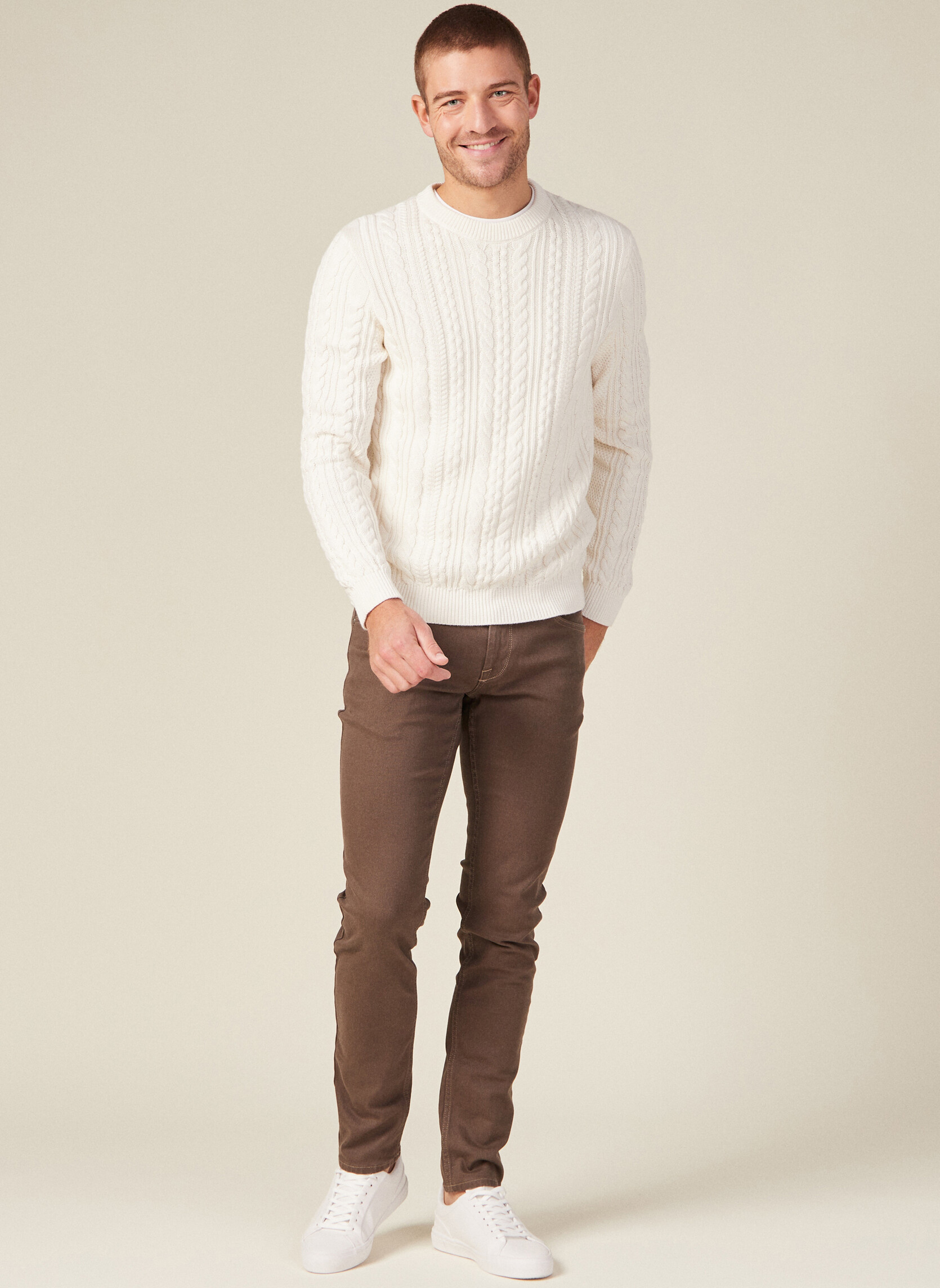 Jeans droit SADAO-PAPOU homme marron Bonobo Jeans droit SADAO-PAPOU homme marron Marron clair