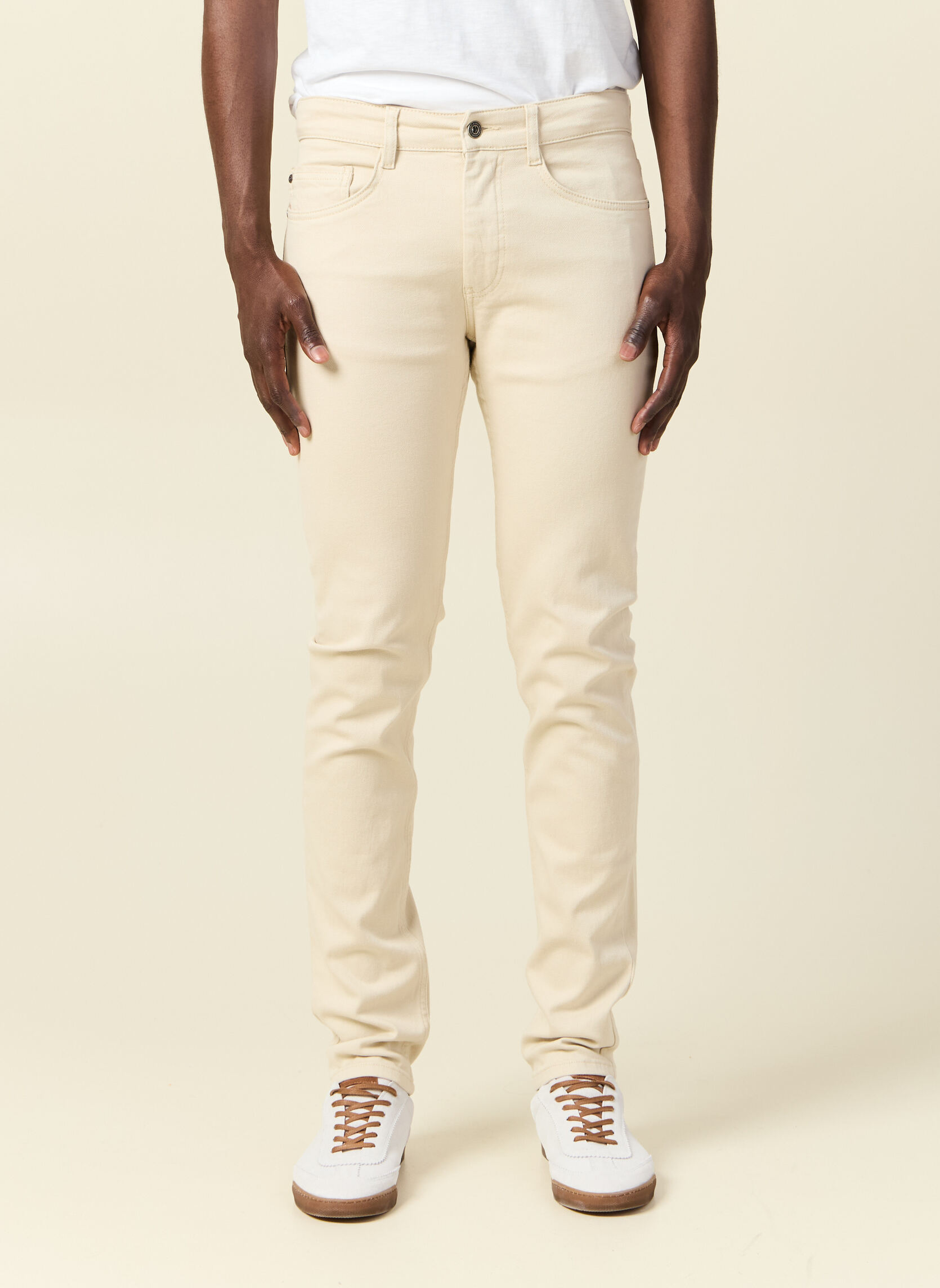 Jeans droit SADAO-PAPOU homme blanc Bonobo Jeans droit SADAO-PAPOU homme blanc Blanc