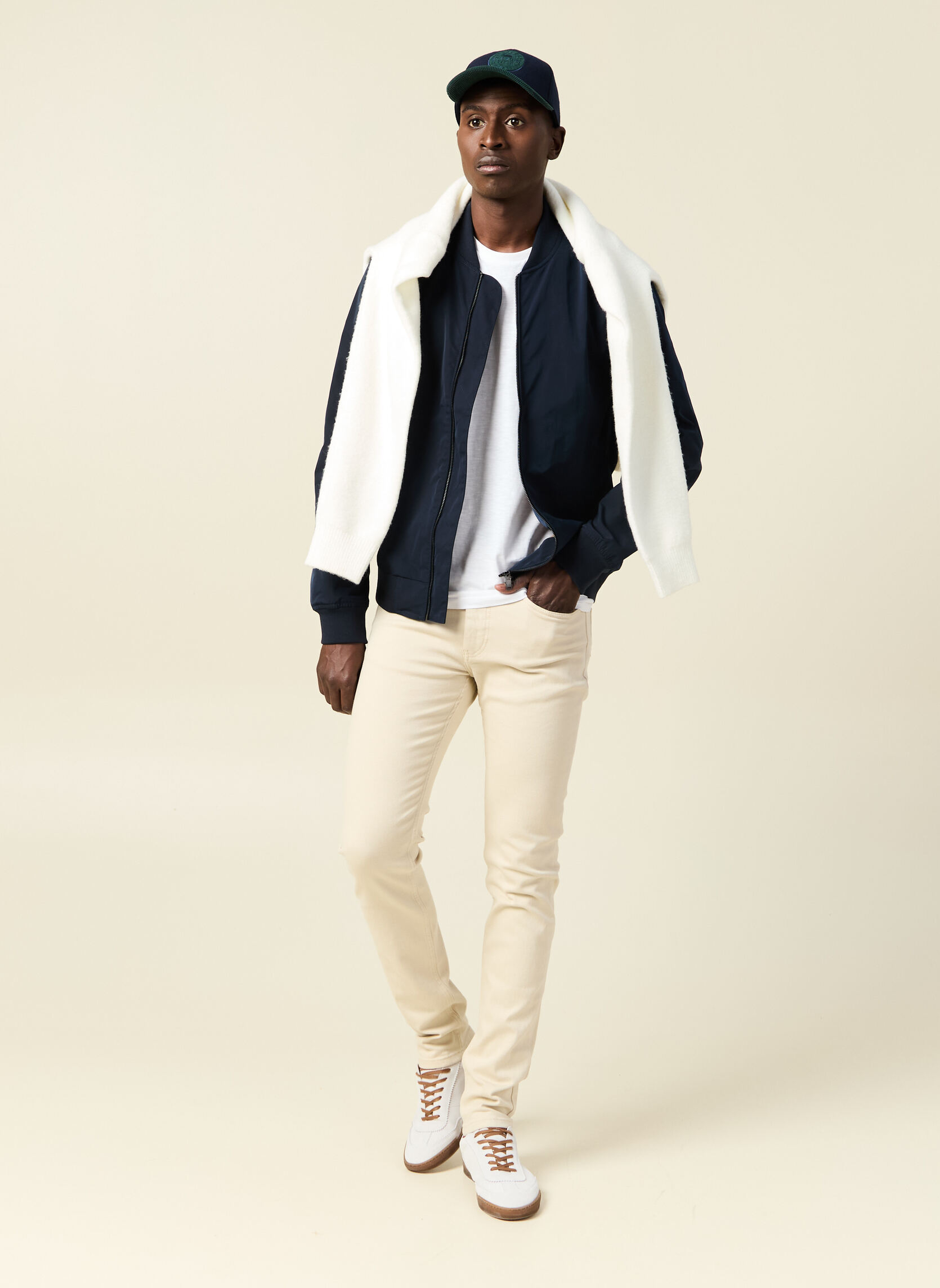 Jeans droit SADAO-PAPOU homme blanc Bonobo Jeans droit SADAO-PAPOU homme blanc Blanc