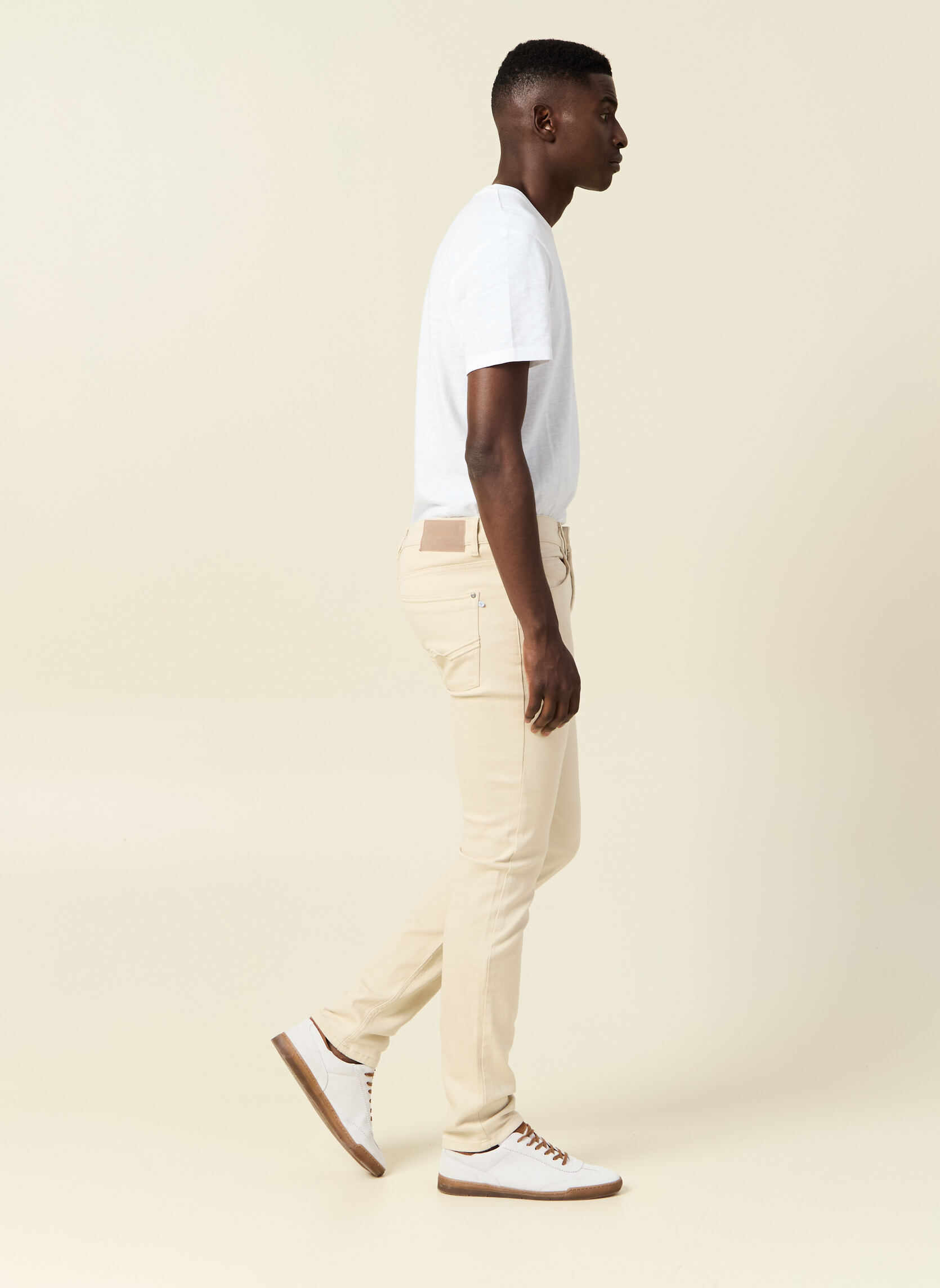 Jeans droit SADAO-PAPOU homme blanc Bonobo Jeans droit SADAO-PAPOU homme blanc Blanc