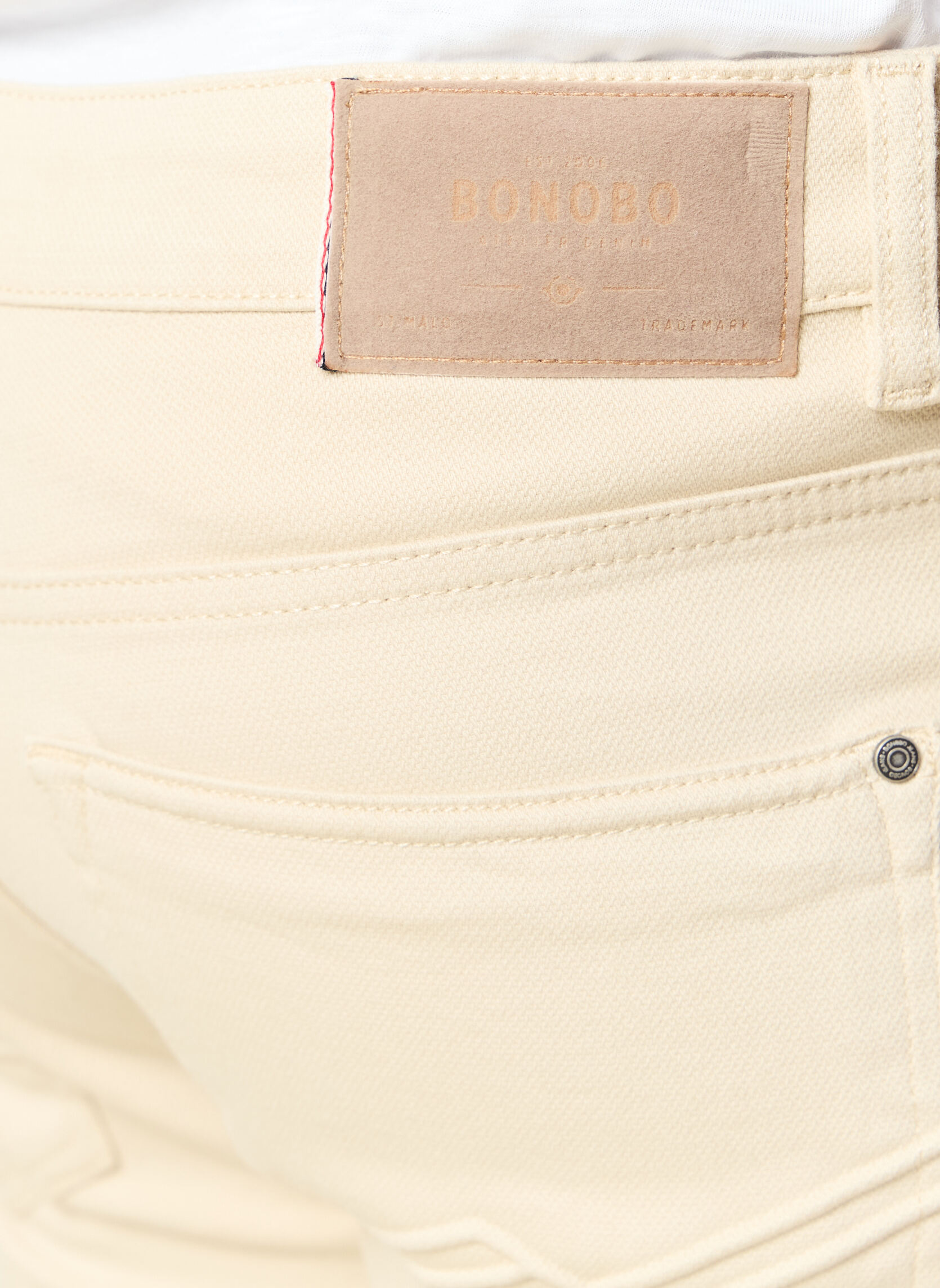 Jeans droit SADAO-PAPOU homme blanc Bonobo Jeans droit SADAO-PAPOU homme blanc Blanc