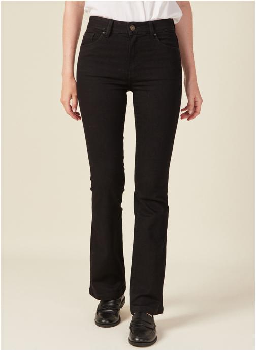 Bonobo Jeans droit BALI-BUTTON femme noir