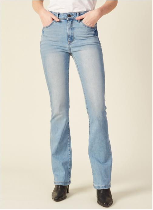 Bonobo Jeans droit BALI-BUTTON femme bleu