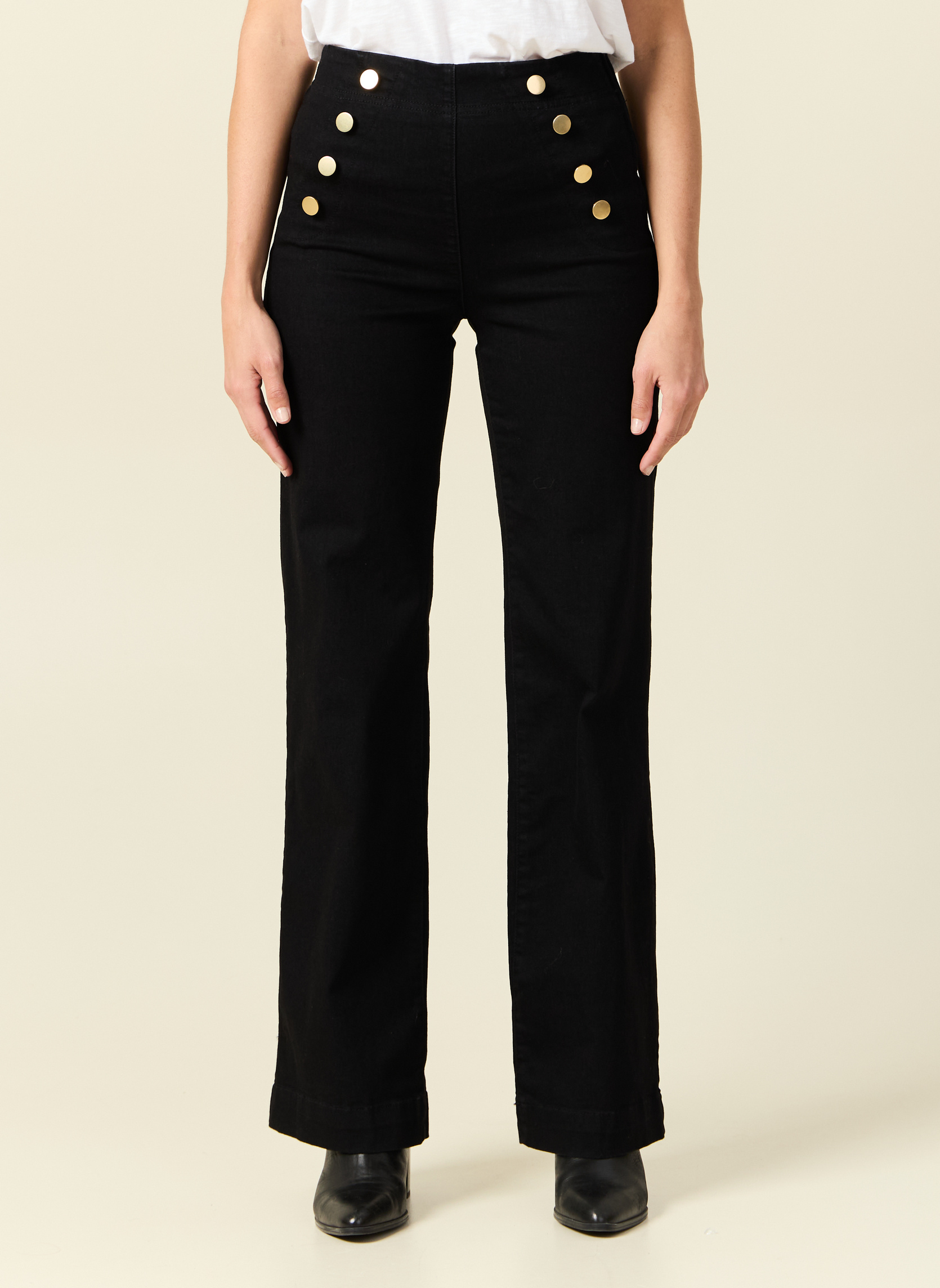 Jeans droit Jeans bootcut - FIDJI-MARIN femme noir Bonobo Jeans droit Jeans bootcut - FIDJI-MARIN femme noir Noir