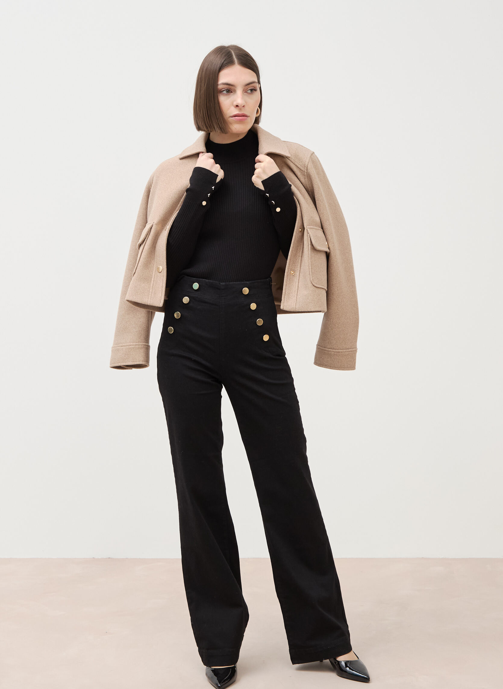 Jeans droit Jeans bootcut - FIDJI-MARIN femme noir Bonobo Jeans droit Jeans bootcut - FIDJI-MARIN femme noir Noir