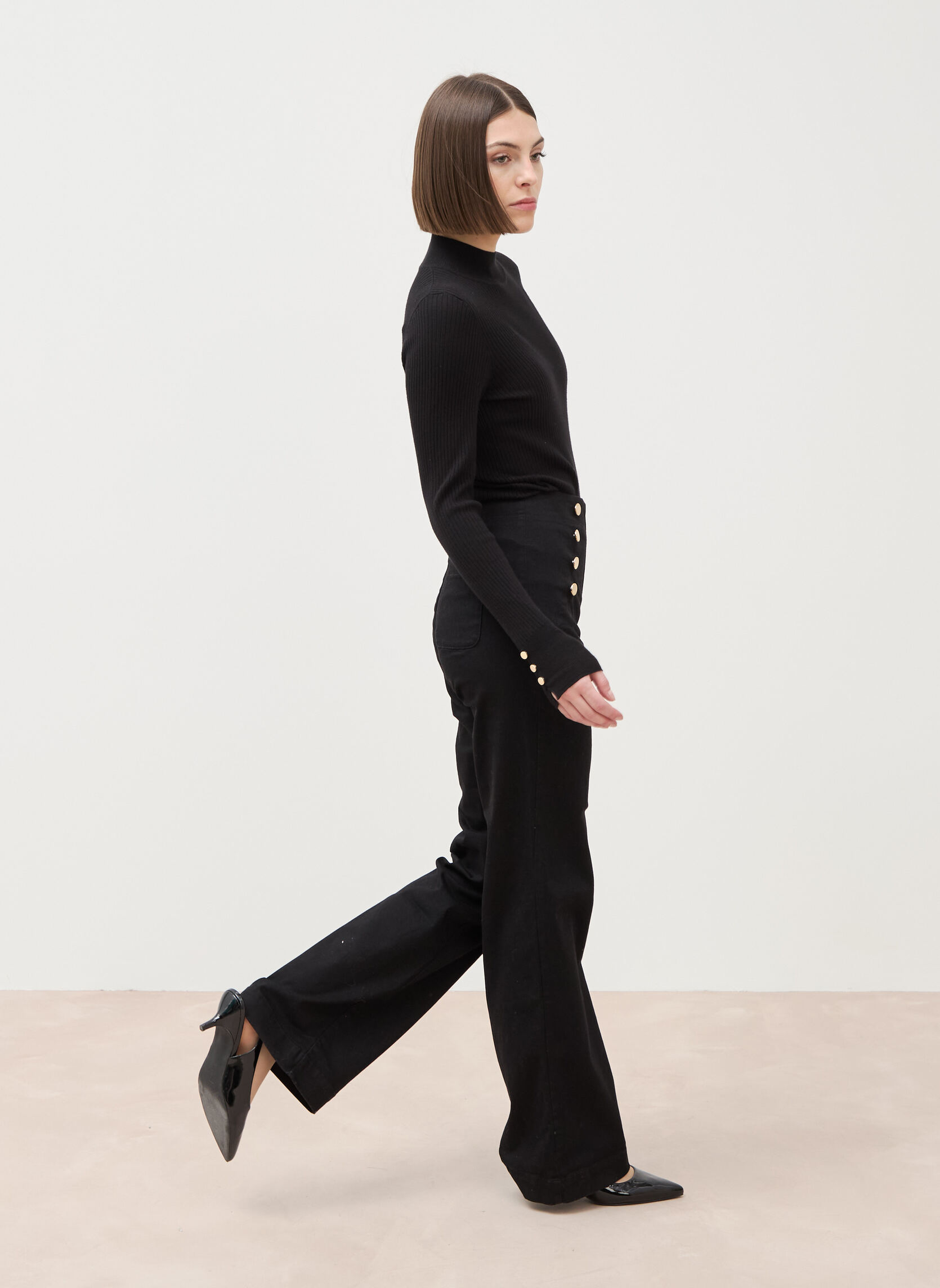 Jeans droit Jeans bootcut - FIDJI-MARIN femme noir Bonobo Jeans droit Jeans bootcut - FIDJI-MARIN femme noir Noir