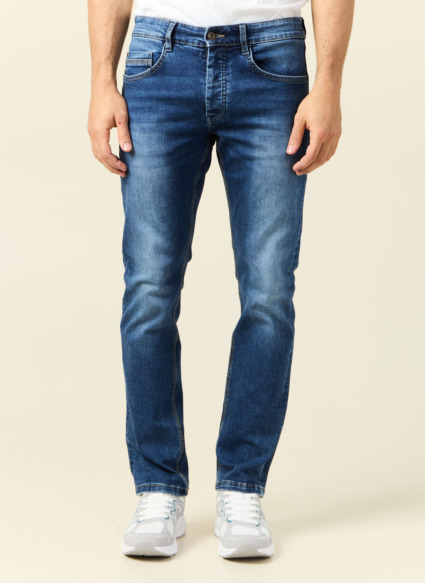 Jeans droit SOCHI-BASK32 homme bleu Bonobo Jeans droit SOCHI-BASK32 homme bleu Bleu foncé