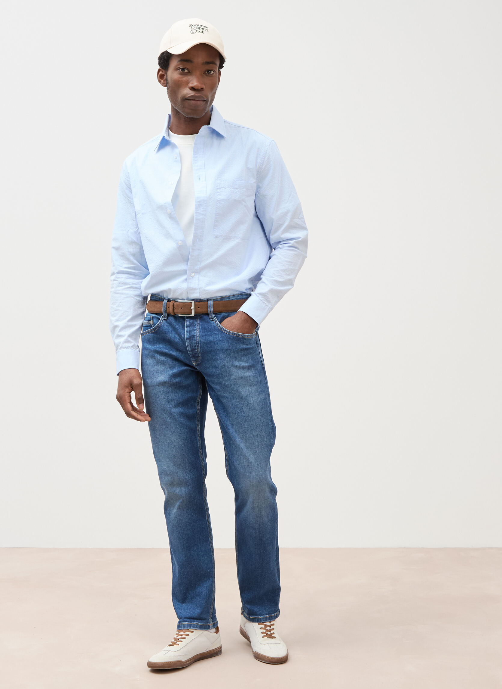Jeans droit SOCHI-BASK32 homme bleu Bonobo Jeans droit SOCHI-BASK32 homme bleu Bleu foncé