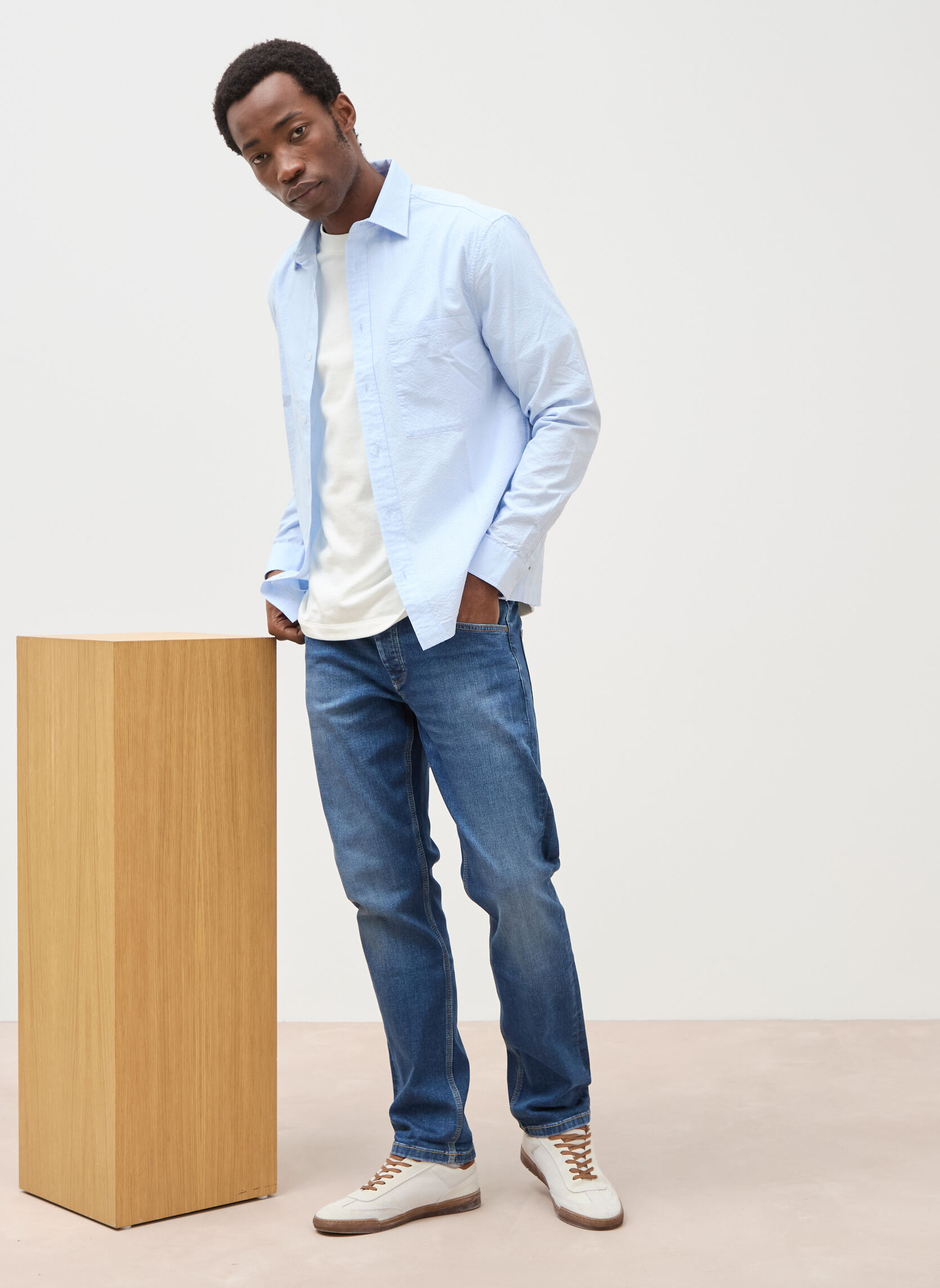 Jeans droit SOCHI-BASK32 homme bleu Bonobo Jeans droit SOCHI-BASK32 homme bleu Bleu foncé