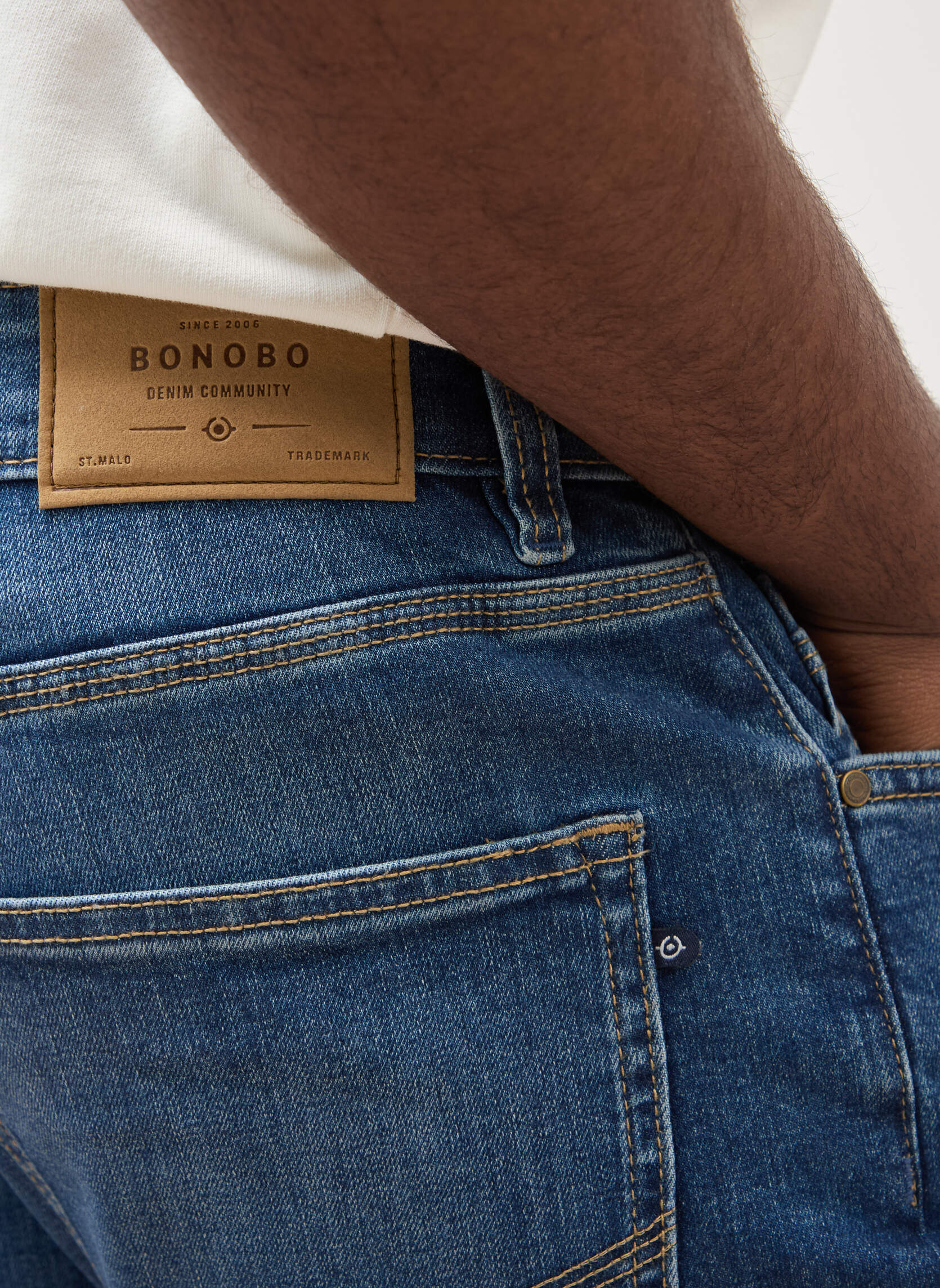 Jeans droit SOCHI-BASK32 homme bleu Bonobo Jeans droit SOCHI-BASK32 homme bleu Bleu foncé
