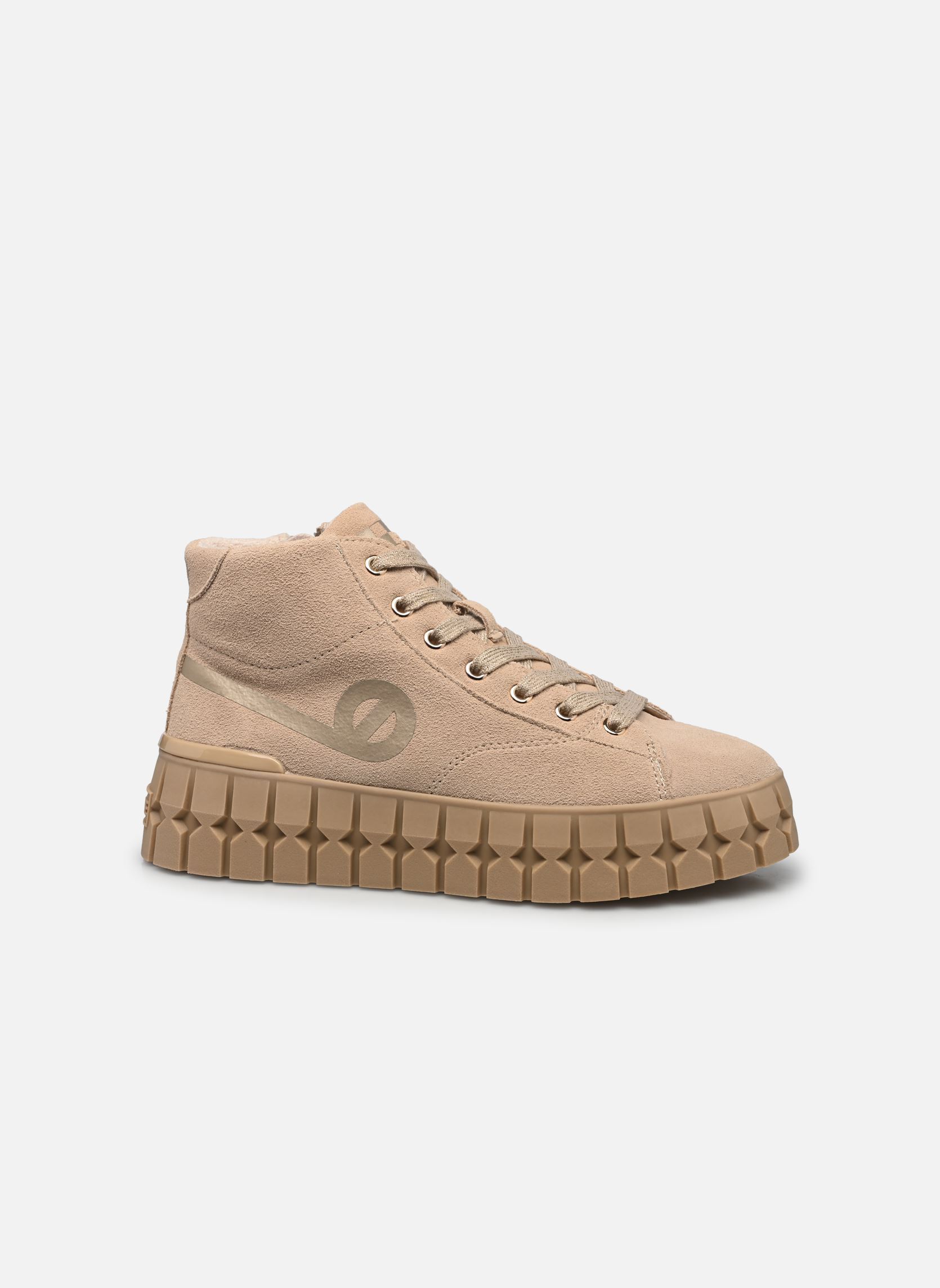 Baskets montantes PLAY MID femme beige No Name Baskets montantes PLAY MID femme beige NUDEL.GOLD