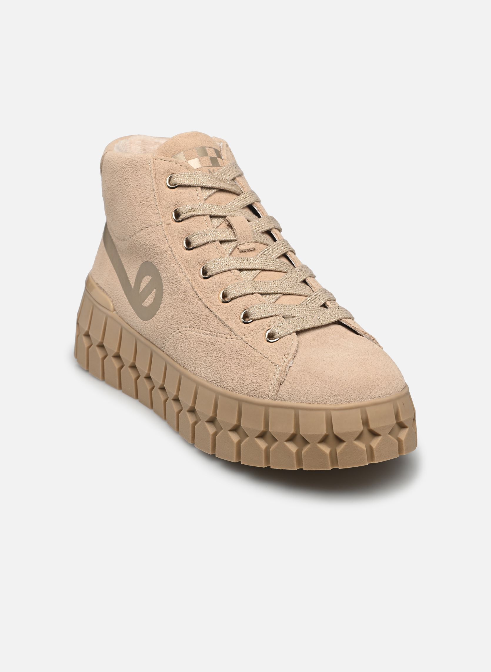 Baskets montantes PLAY MID femme beige No Name Baskets montantes PLAY MID femme beige NUDEL.GOLD