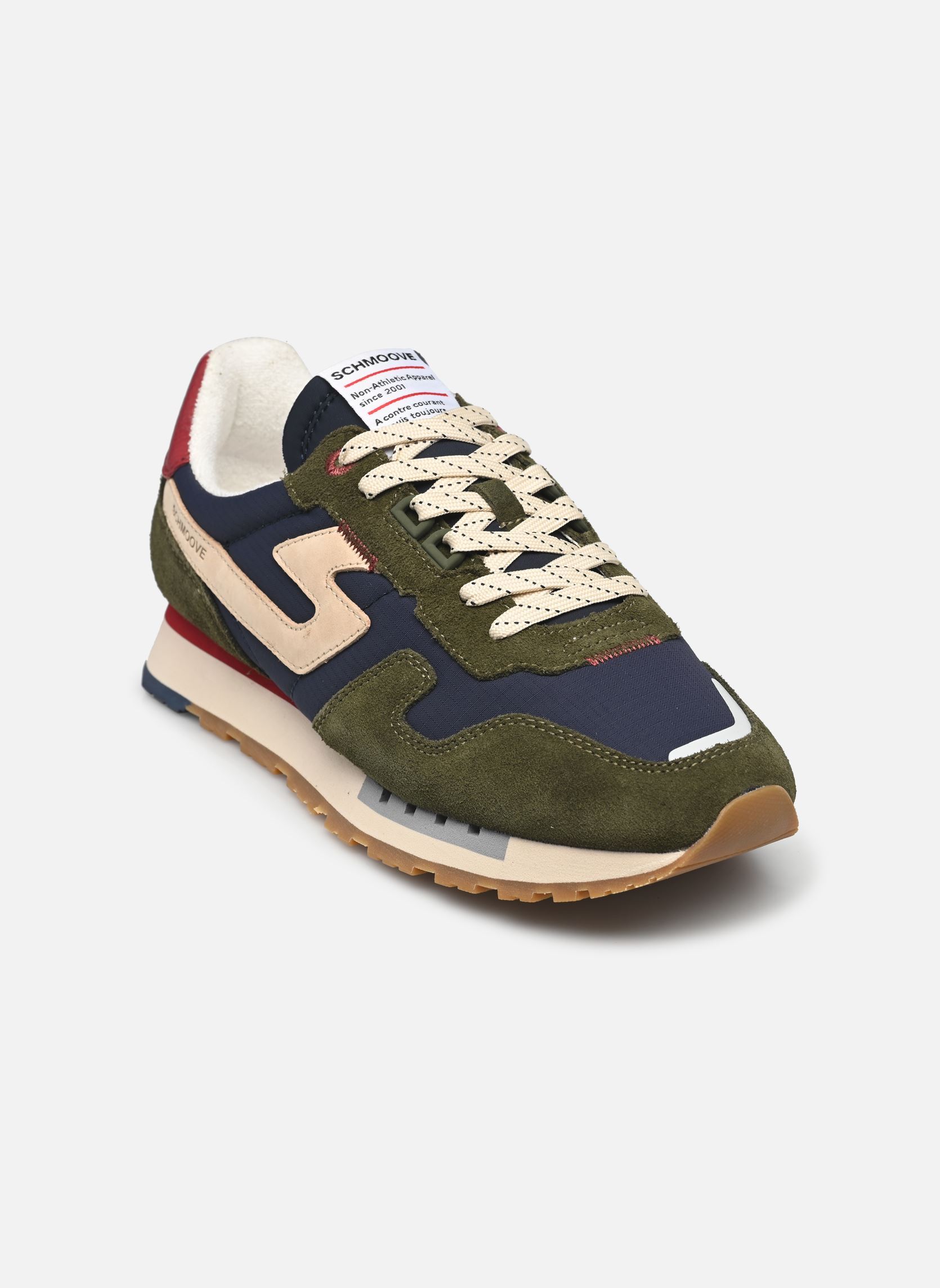 Baskets ATHENE RUNNER M homme multicolore Schmoove Baskets ATHENE RUNNER M homme multicolore OLIVE/NAVY/DOVE