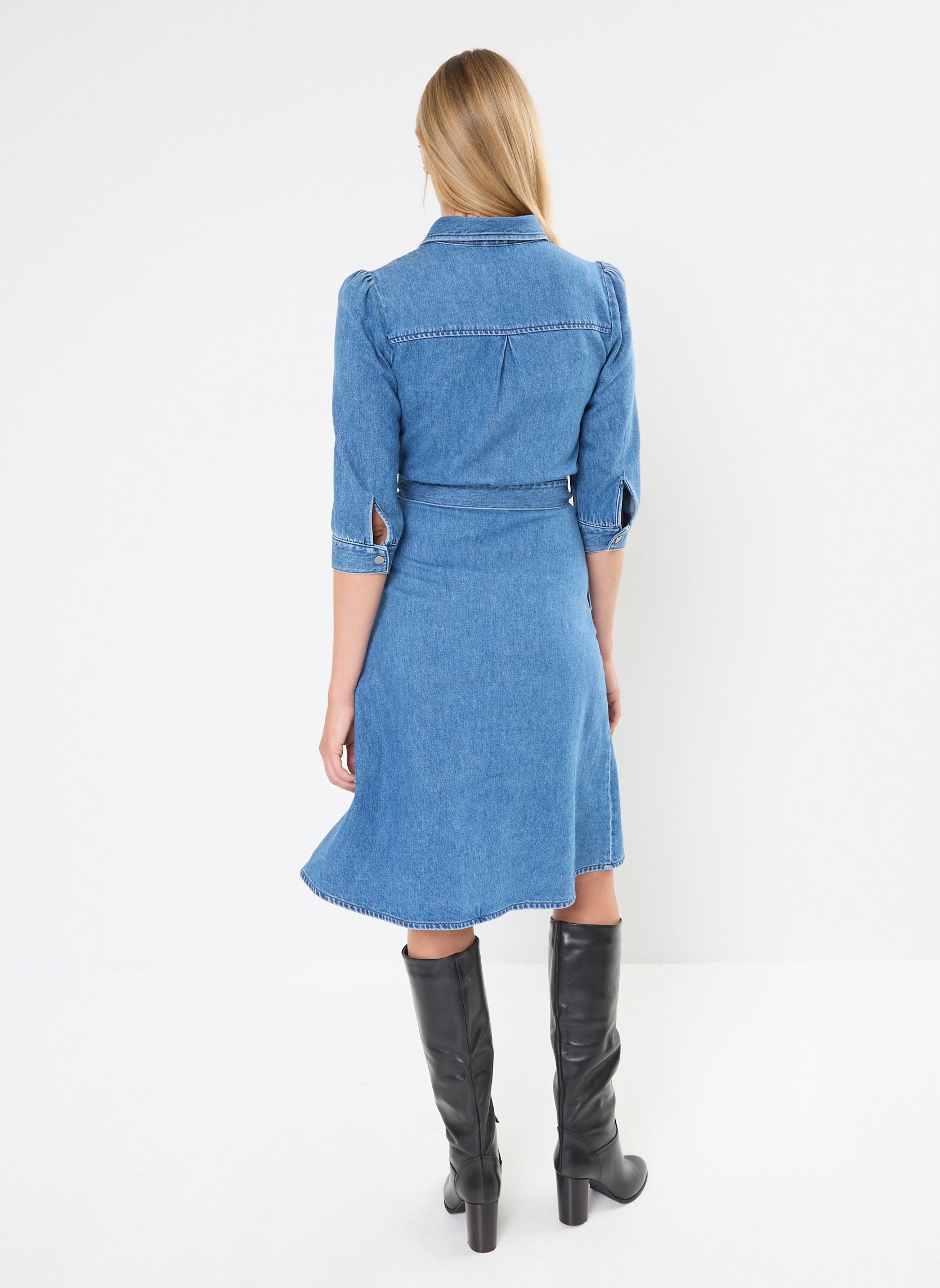 Lange Kleider REJANE denim damen blau Georgia Rose Lange Kleider REJANE denim damen blau STONE