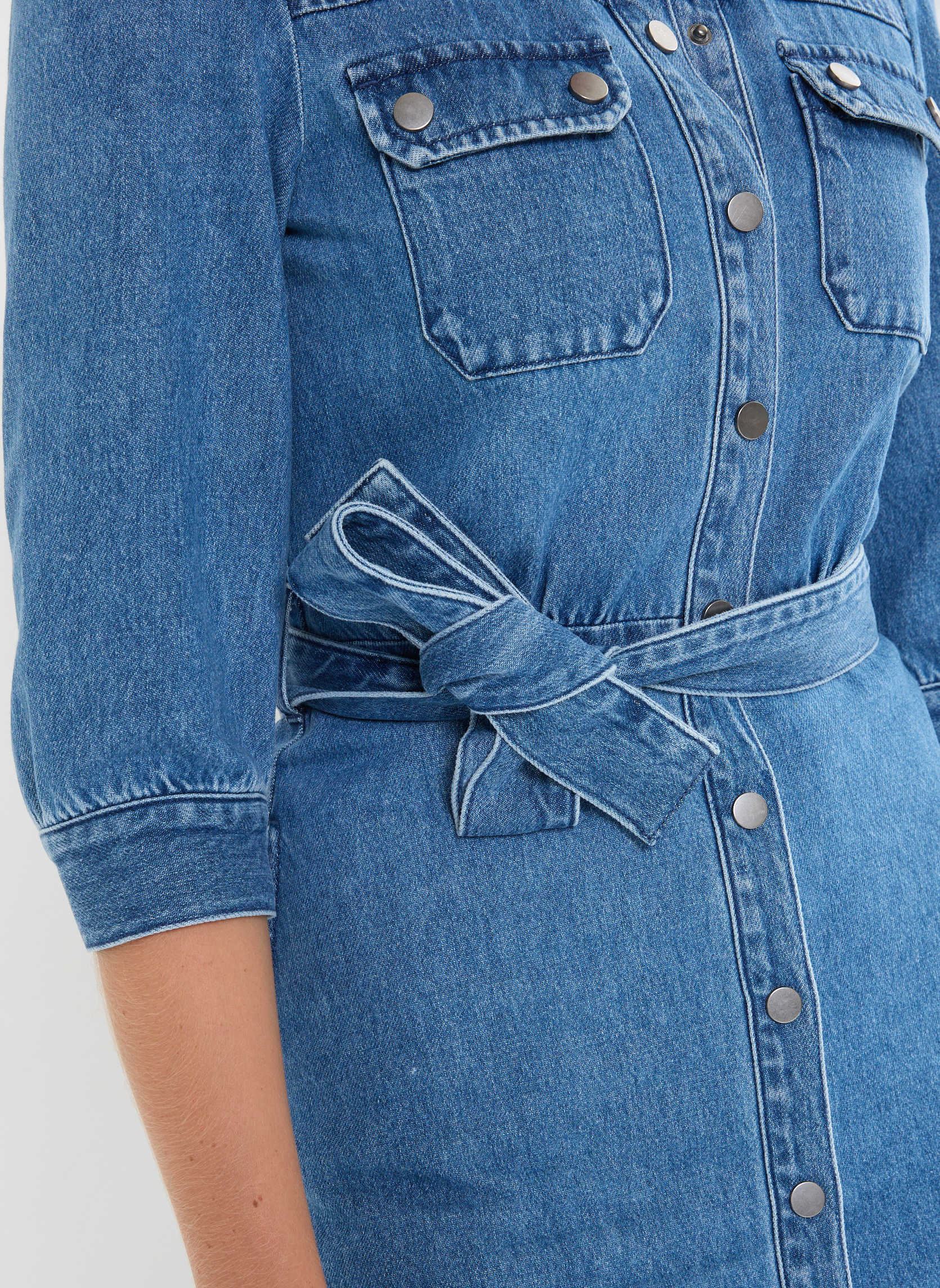 Lange Kleider REJANE denim damen blau Georgia Rose Lange Kleider REJANE denim damen blau STONE