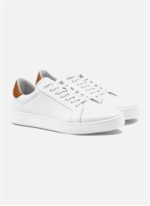 JULES & JENN Baskets basses Tennis lacet homme cuir noir homme blanc