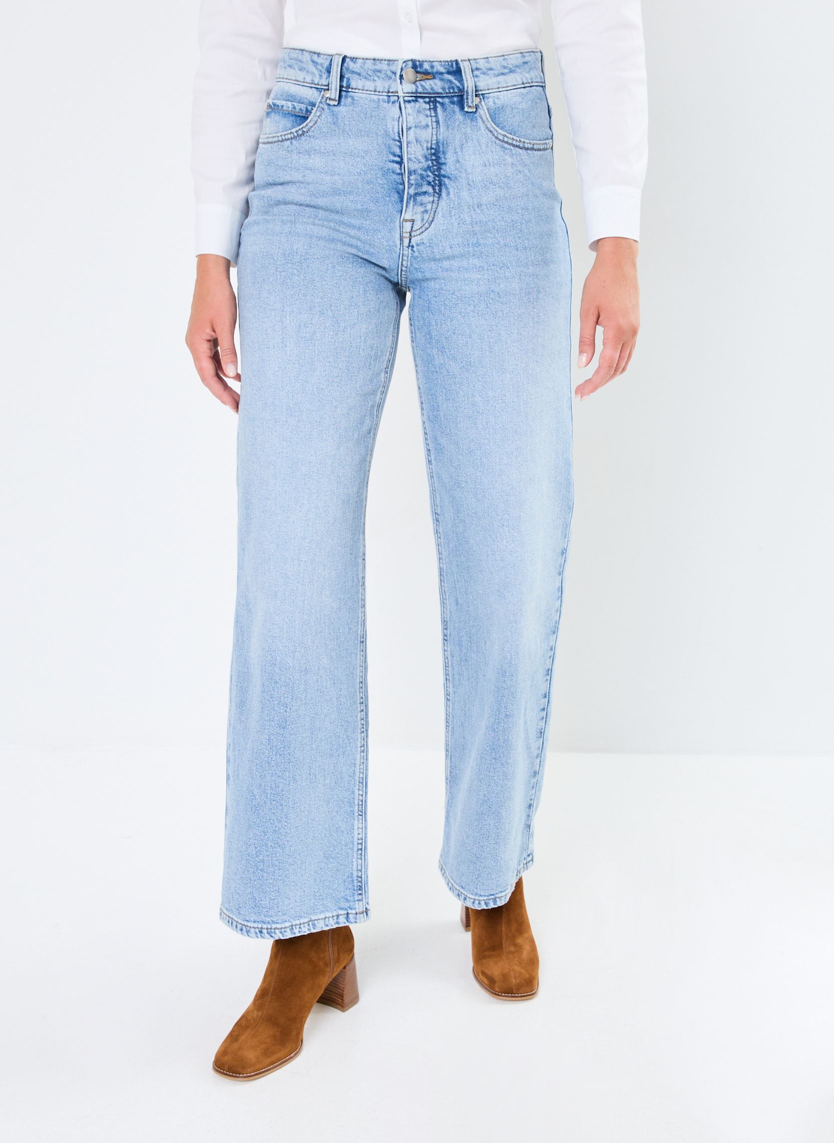 Wijde jeans / Flared Jeans PAMELODY dames blauw Georgia Rose Wijde jeans / Flared Jeans PAMELODY dames blauw Denim snow blue