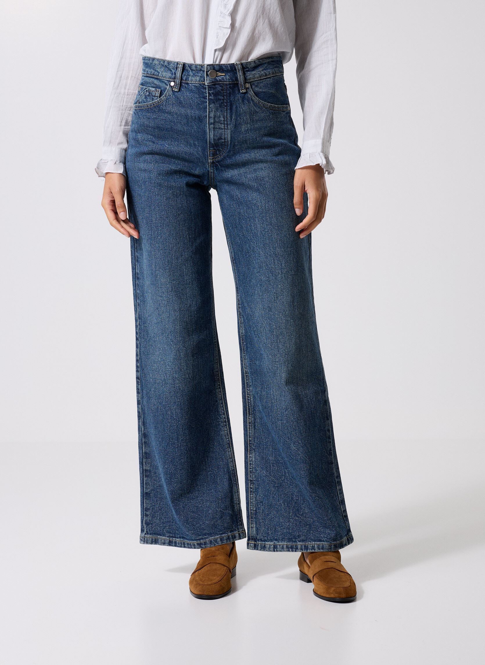 Wijde jeans / Flared Jeans PAMELODY dames blauw Georgia Rose Wijde jeans / Flared Jeans PAMELODY dames blauw DENIM BRUT DIRTY