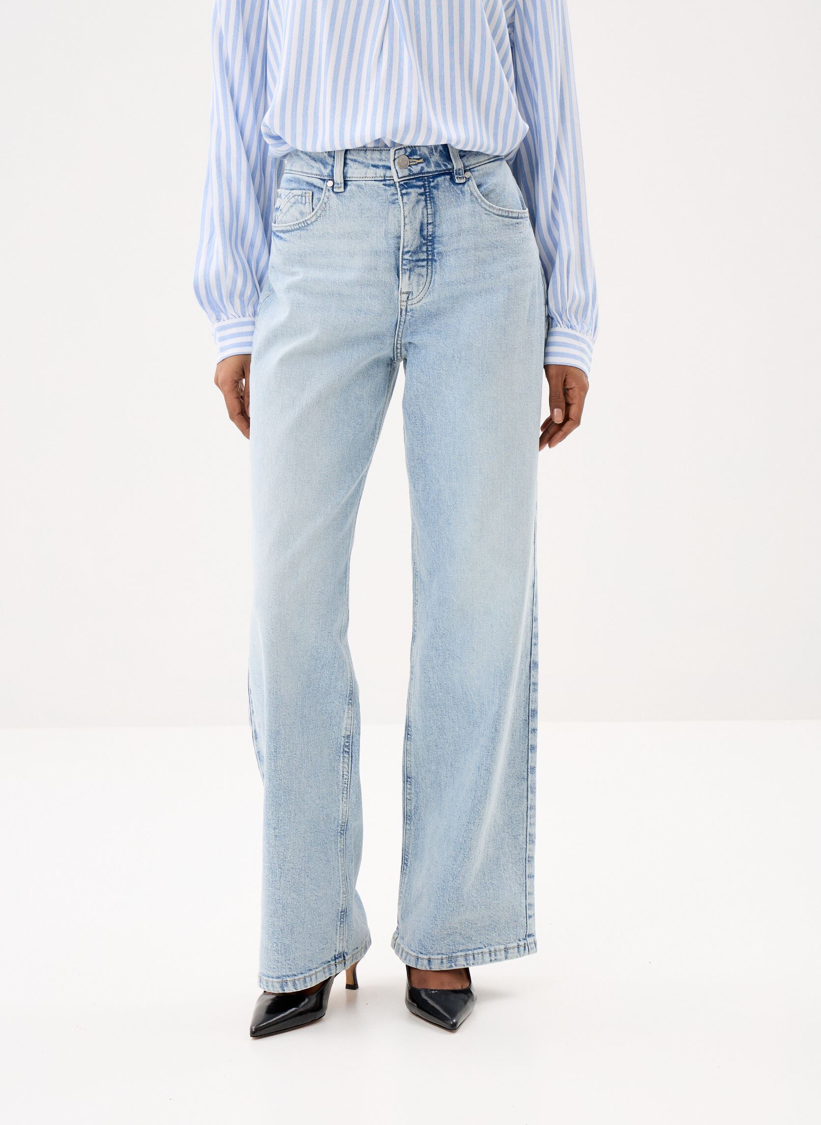 Wijde jeans / Flared Jeans PAMELODY dames blauw Georgia Rose Wijde jeans / Flared Jeans PAMELODY dames blauw DENIM BLEACH