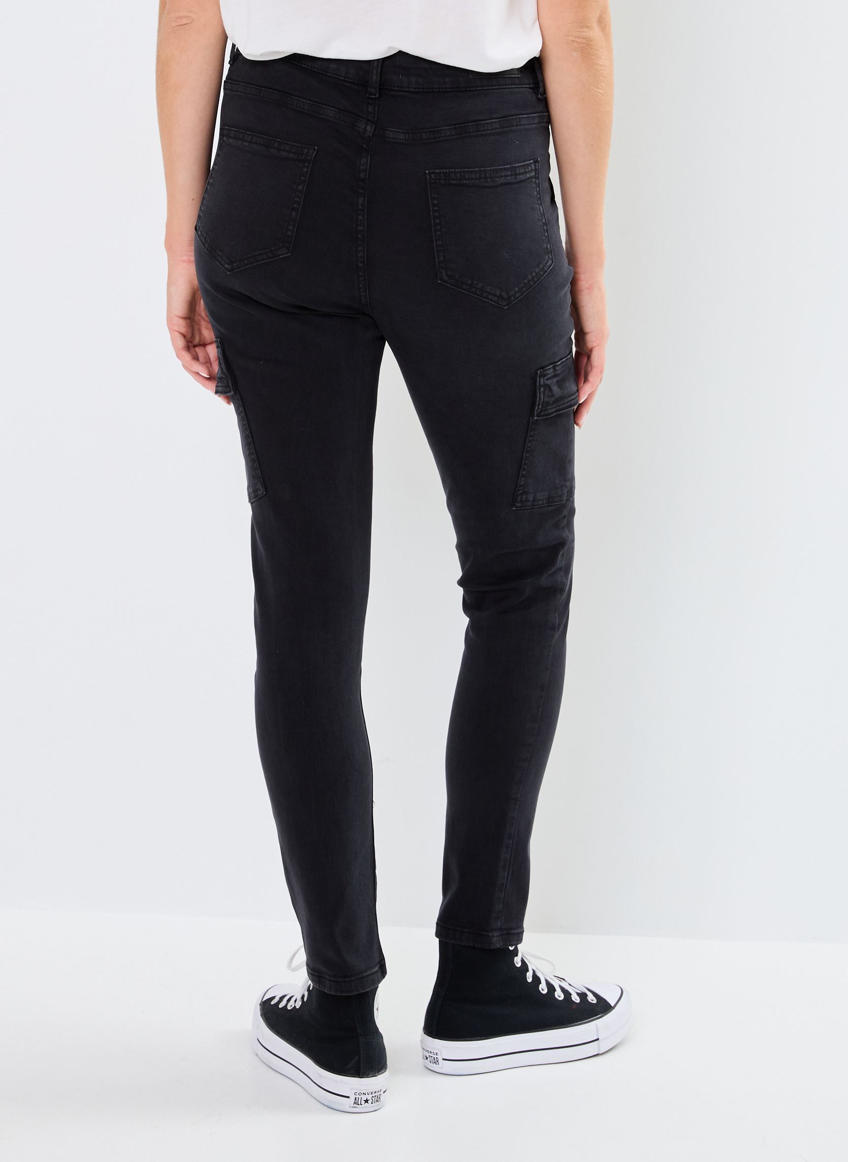 Cargohosen PSLIMCARGO damen schwarz MADE BY Cargohosen PSLIMCARGO damen schwarz JET BLACK