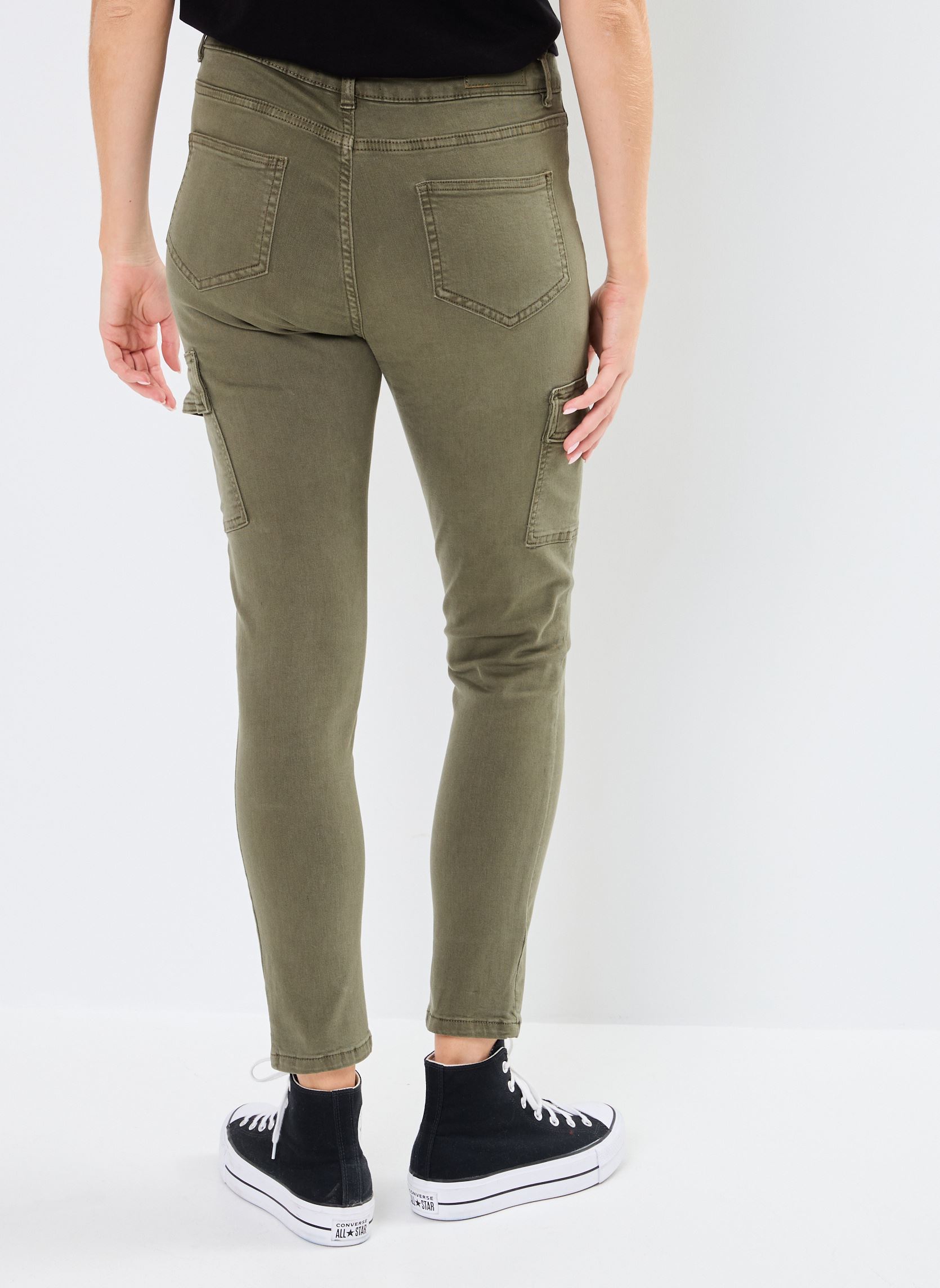 Pantalons cargo PSLIMCARGO femme vert MADE BY Pantalons cargo PSLIMCARGO femme vert DUSTY OLIVE